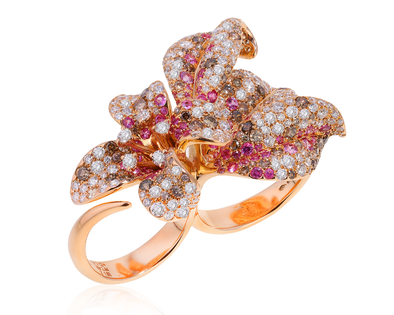 Оригинальное золотое кольцо с бриллиантами 5.56ct Crivelli 290625/13