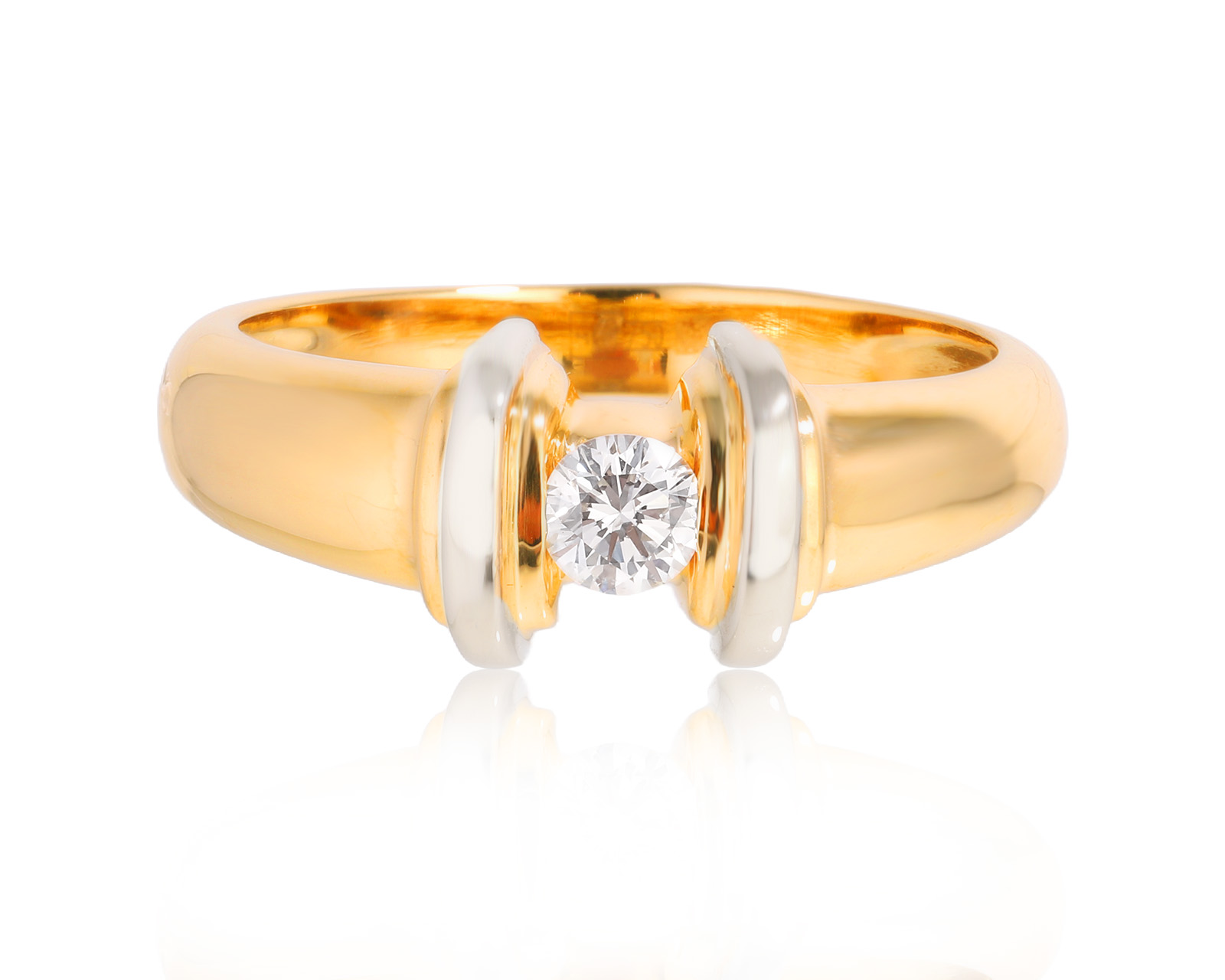 Золотое кольцо с бриллиантом 0.17ct 030325/1