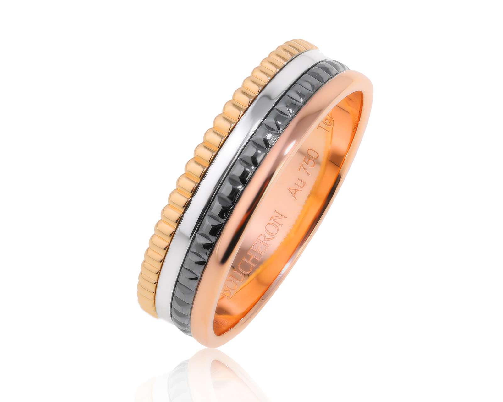 Оригинальное золотое кольцо Boucheron Quatre 250225/1