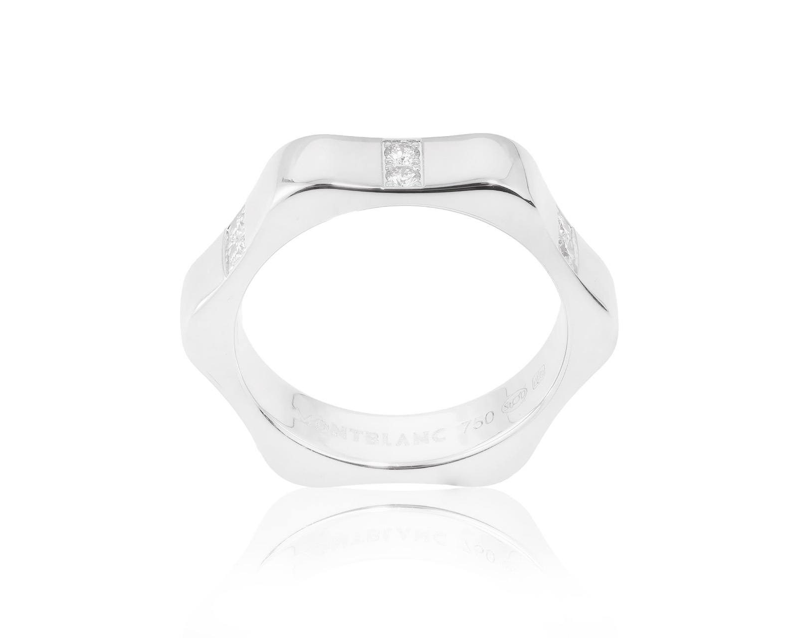 Оригинальное золотое кольцо c бриллиантами 0.35ct Montblanc 120124/3