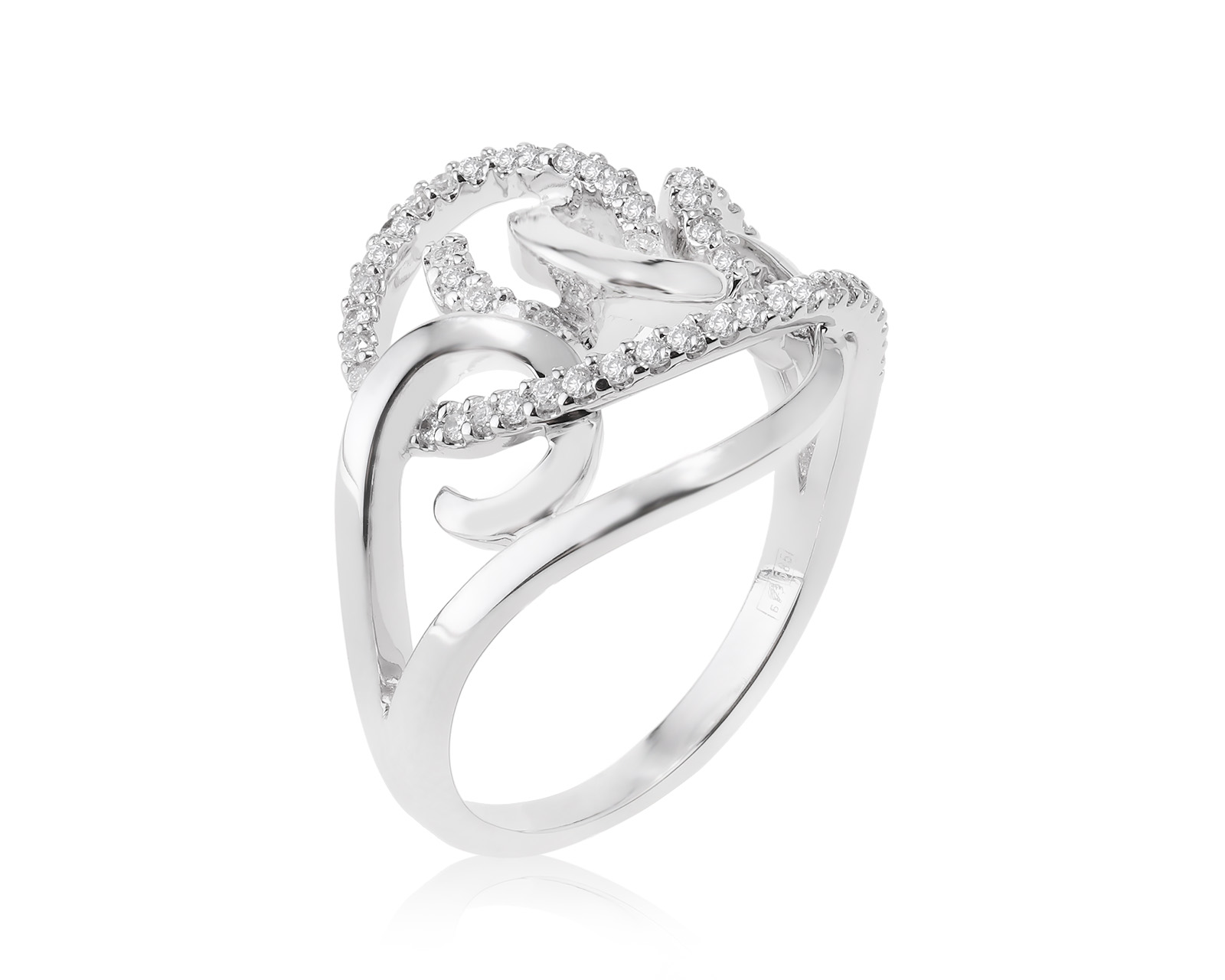 Золотое кольцо с бриллиантами 0.28ct 010823/6