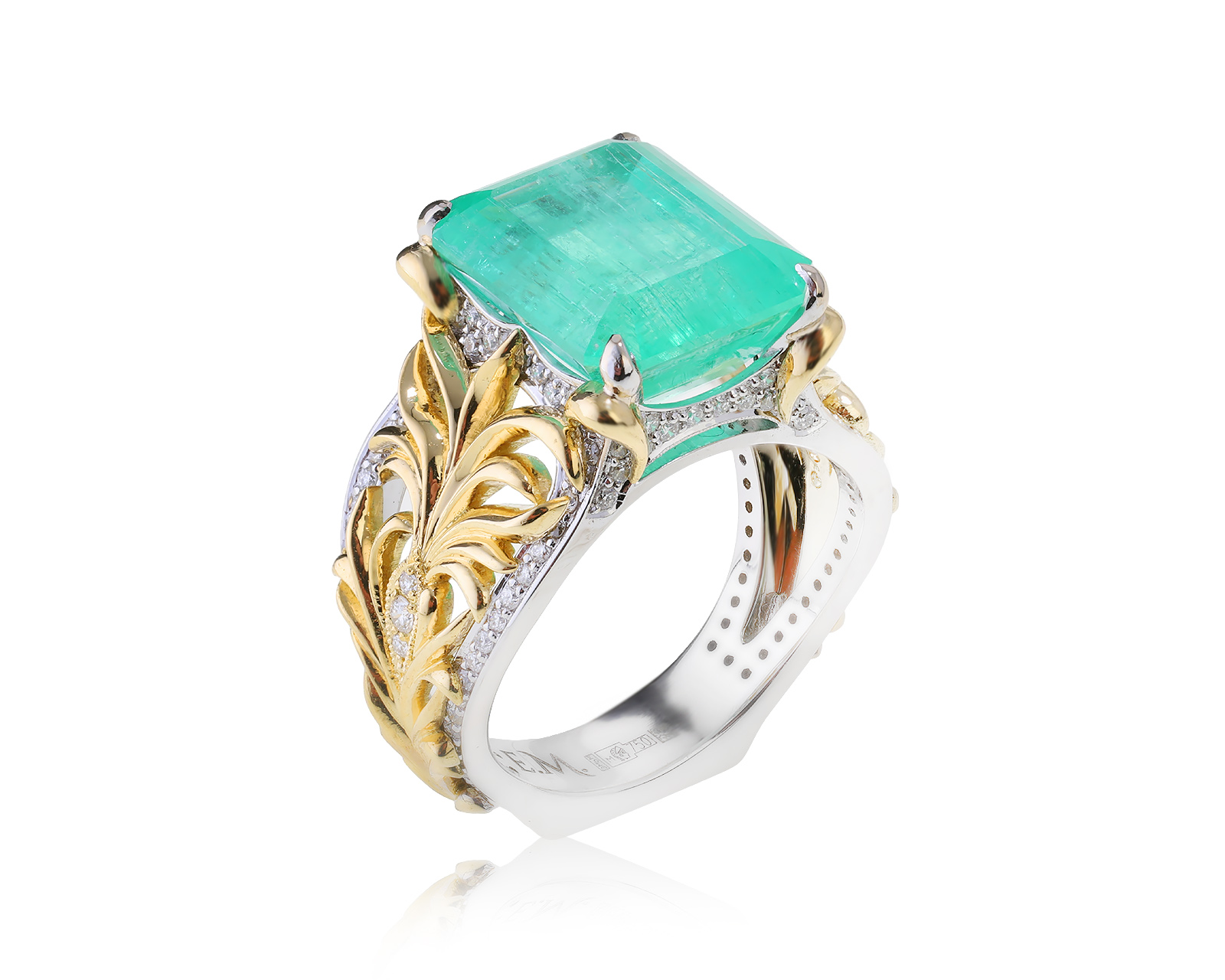 Золотое кольцо с изумрудом 8.45ct Evgeny Matveev