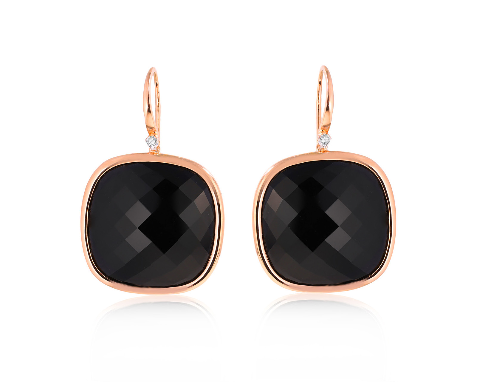 Оригинальные золотые серьги с ониксом 36.10ct Casato 210125/4