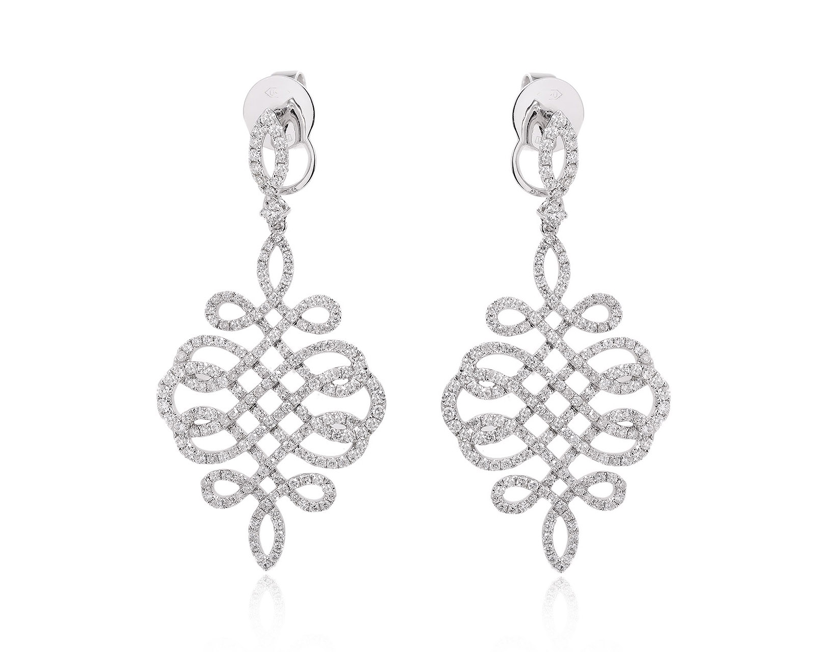 Золотые серьги с бриллиантами 2.33ct 181224/4