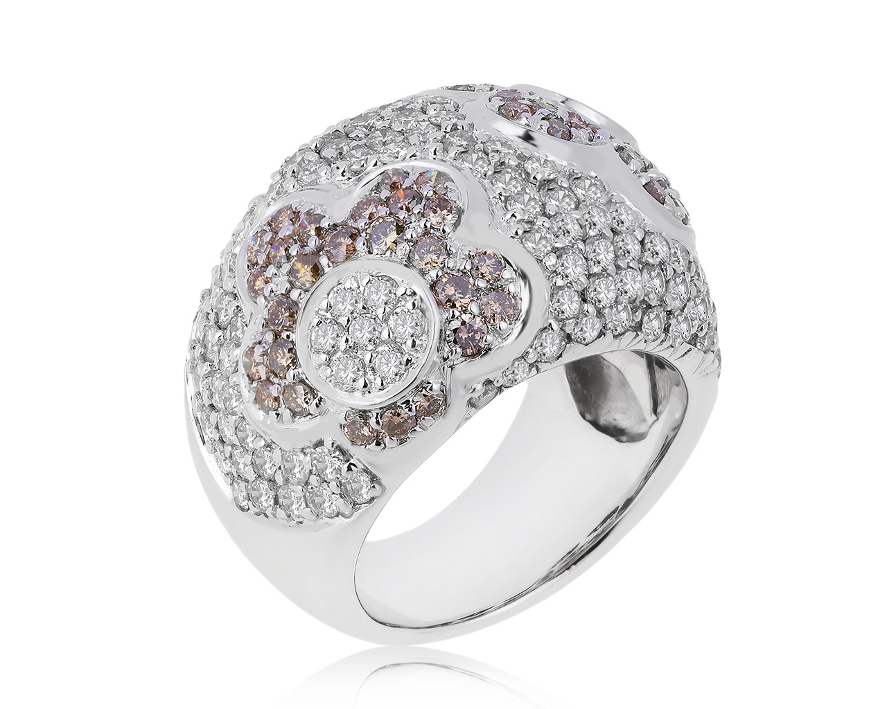 Золотое кольцо с бриллиантами 3.33ct 081116/КМ4