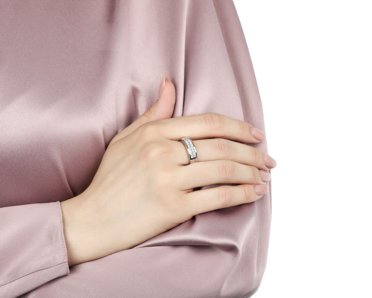 Солидное золотое кольцо с бриллиантами 0.95ct