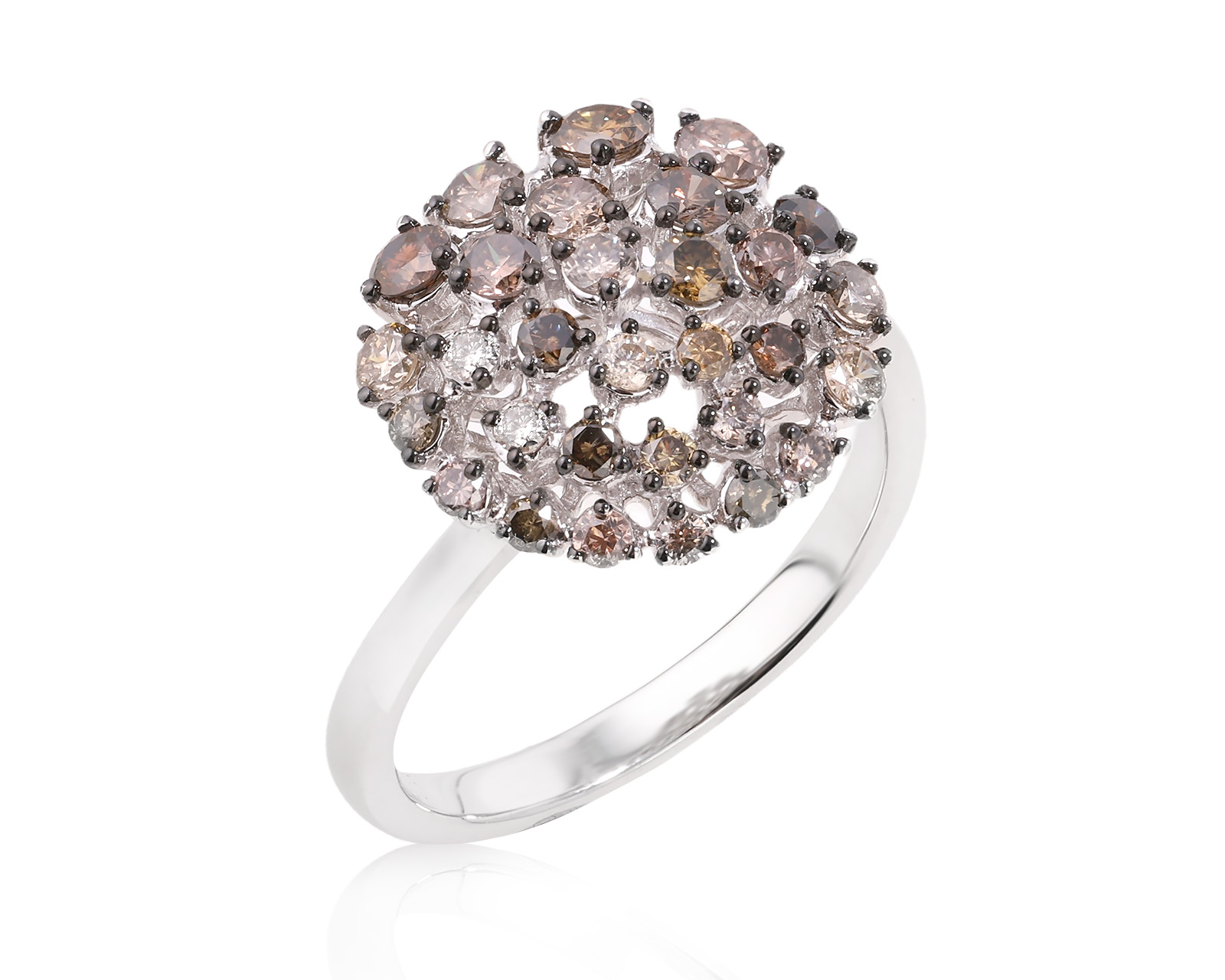 Золотое кольцо с коньячными бриллиантами 1.93ct 251025/7