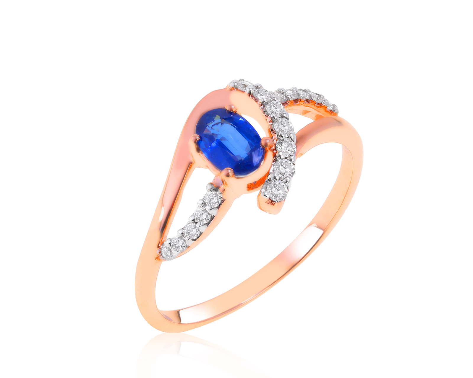 Изящное золотое кольцо с сапфиром 0.51ct 020222/11