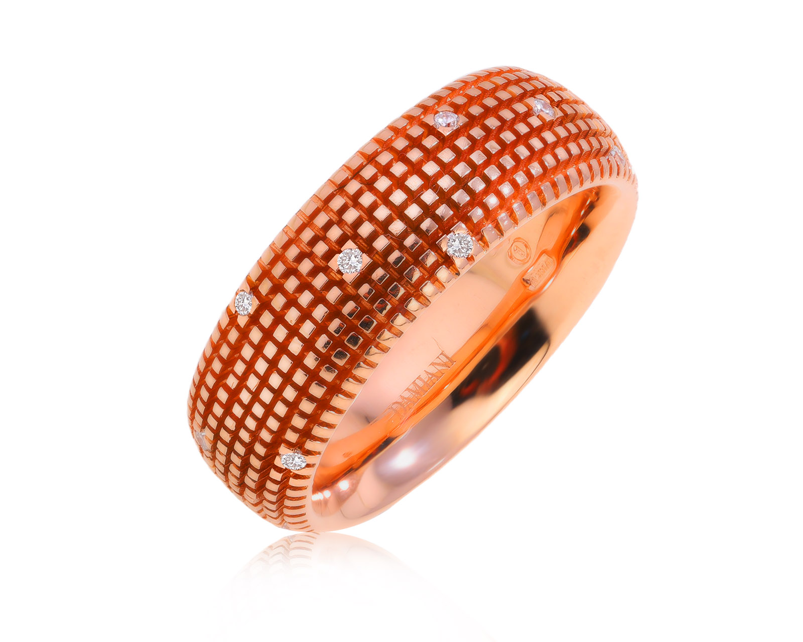 Оригинальное золотое кольцо с бриллиантами 0.14ct Damiani Metropolitan 260625/5