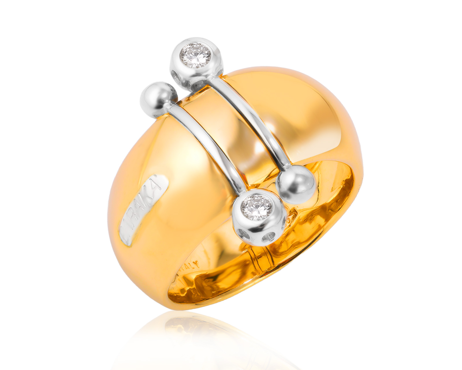 Оригинальное золотое кольцо с бриллиантами 0.14ct Baraka 290725/2