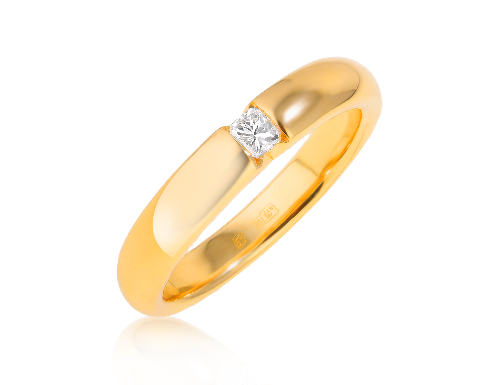 Оригинальное золотое кольцо с бриллиантом 0.22ct Korloff 260725/1