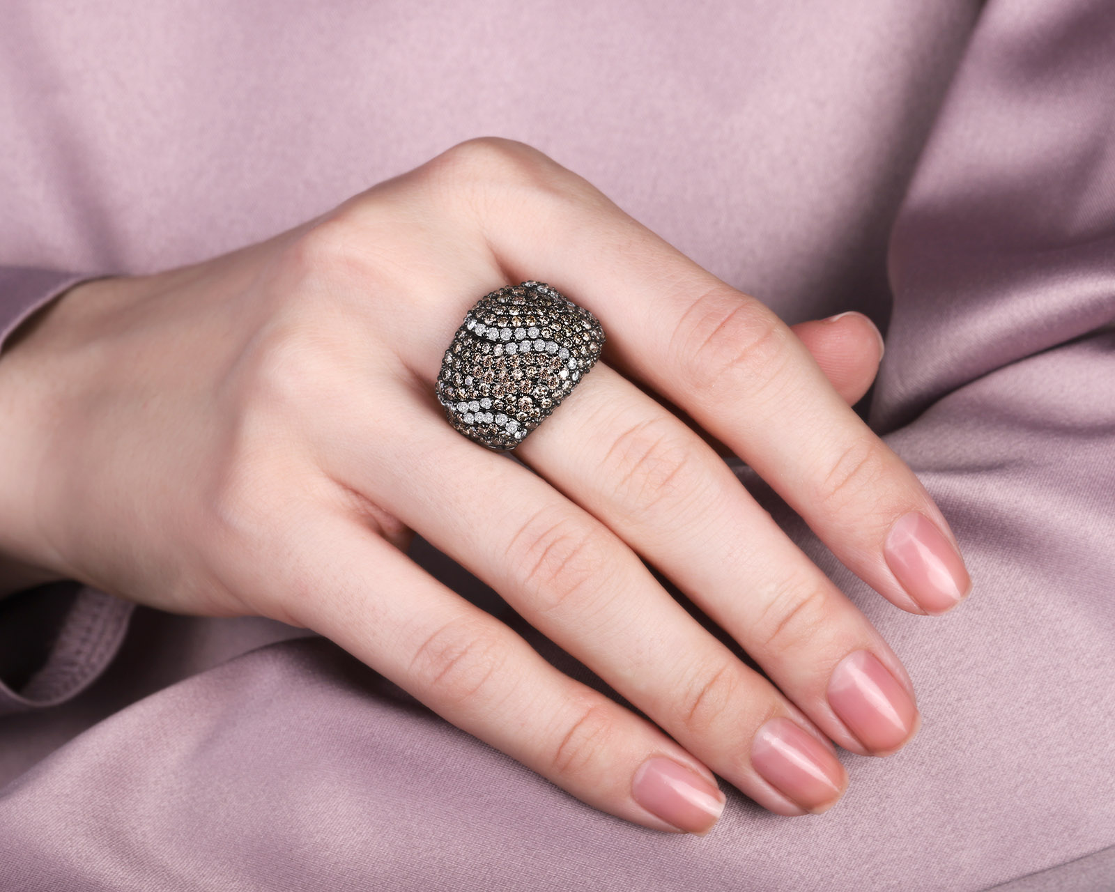 Золотое кольцо с бриллиантами 3.78ct Evgeny Matveev