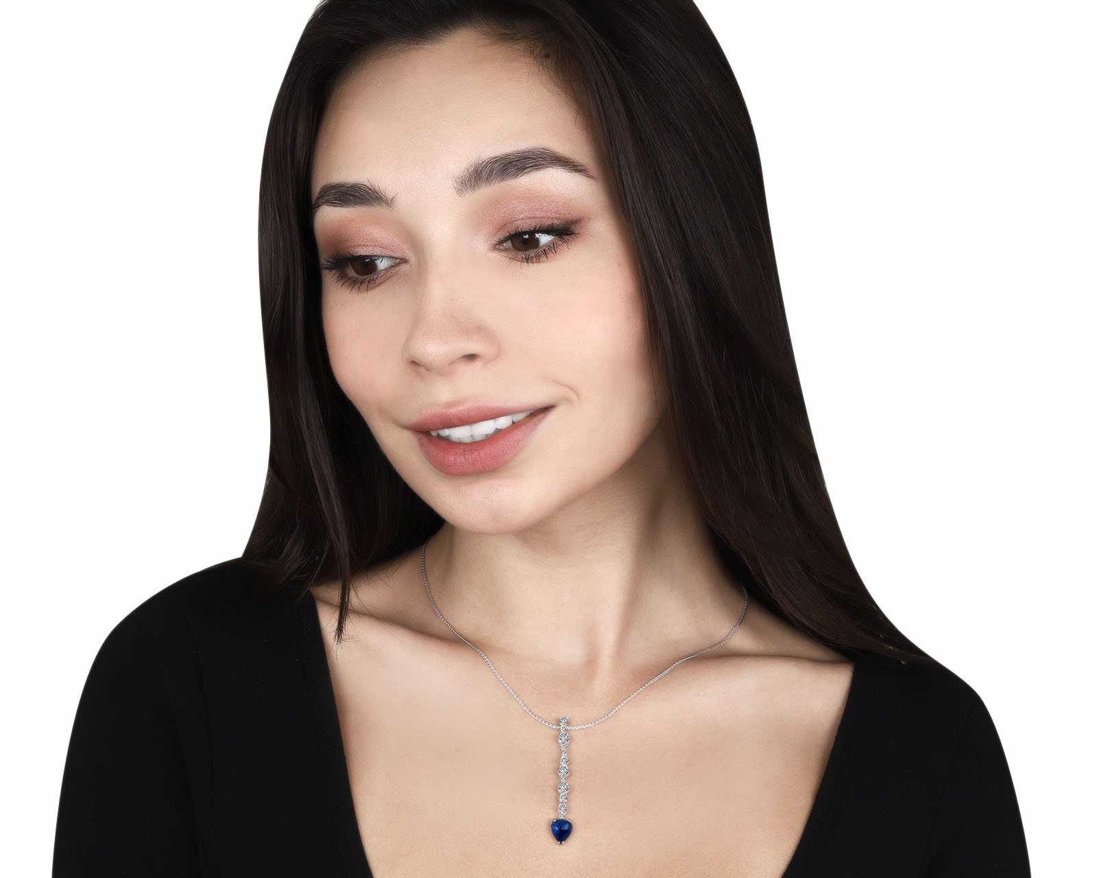 Оригинальный золотой кулон с сапфиром 3.48ct Antonini