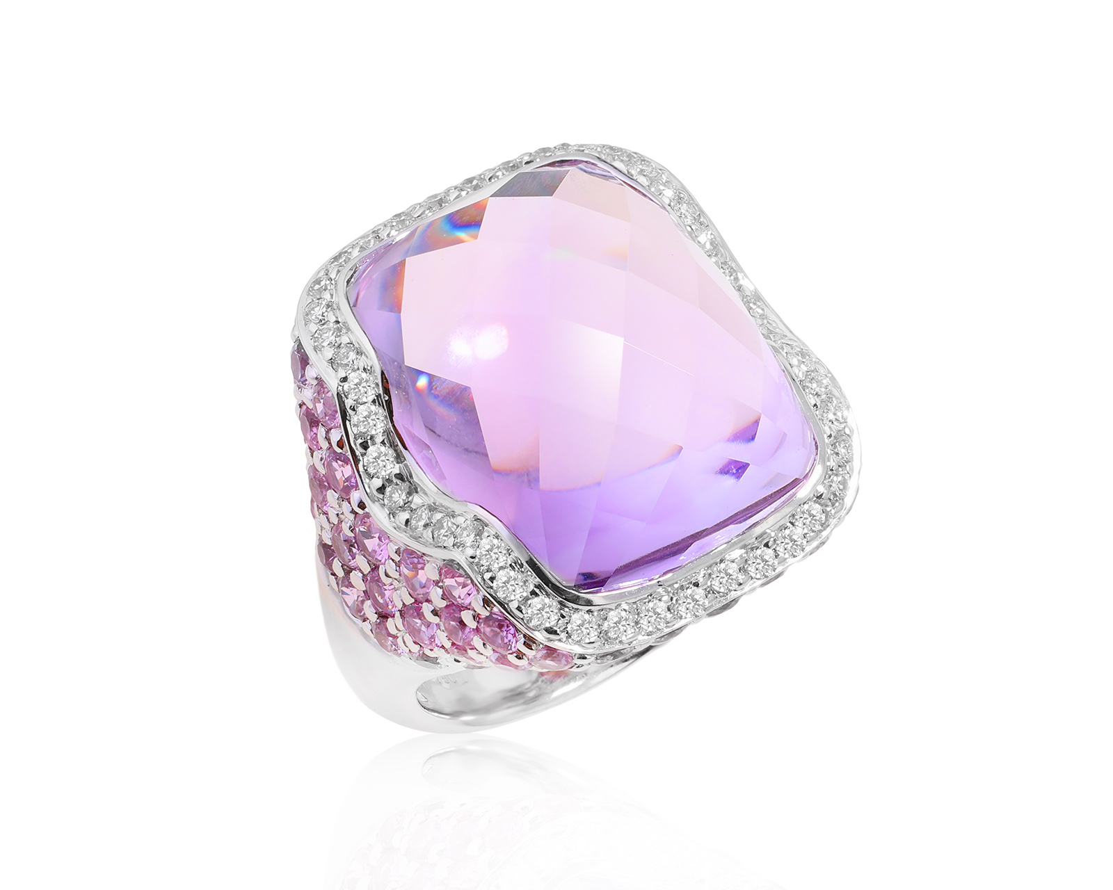 Оригинальное золотое кольцо с аметистом 20.35ct Belle Bague (GIM)