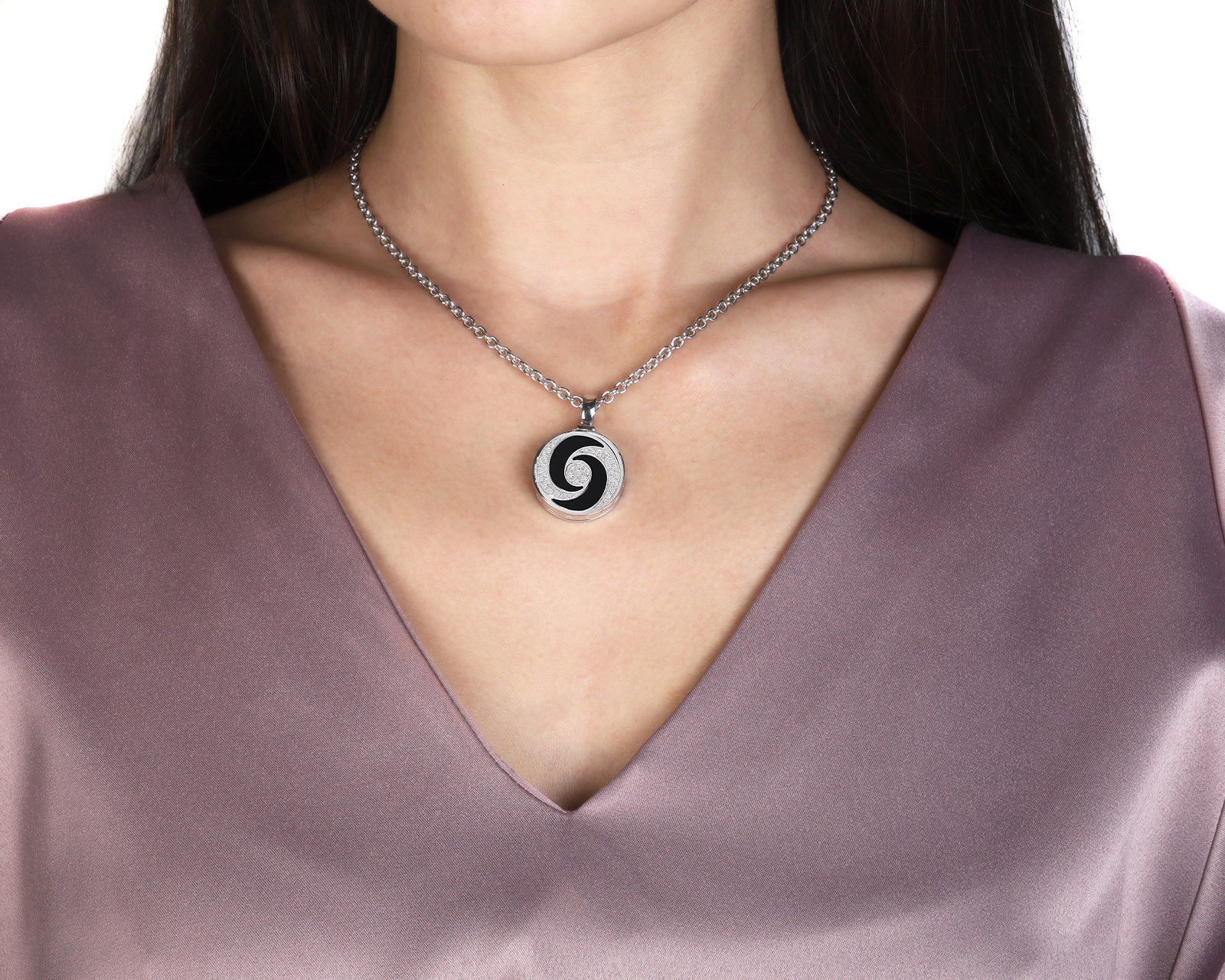 Оригинальный золотой кулон с ониксом 10.00ct Bvlgari Optical Illusion