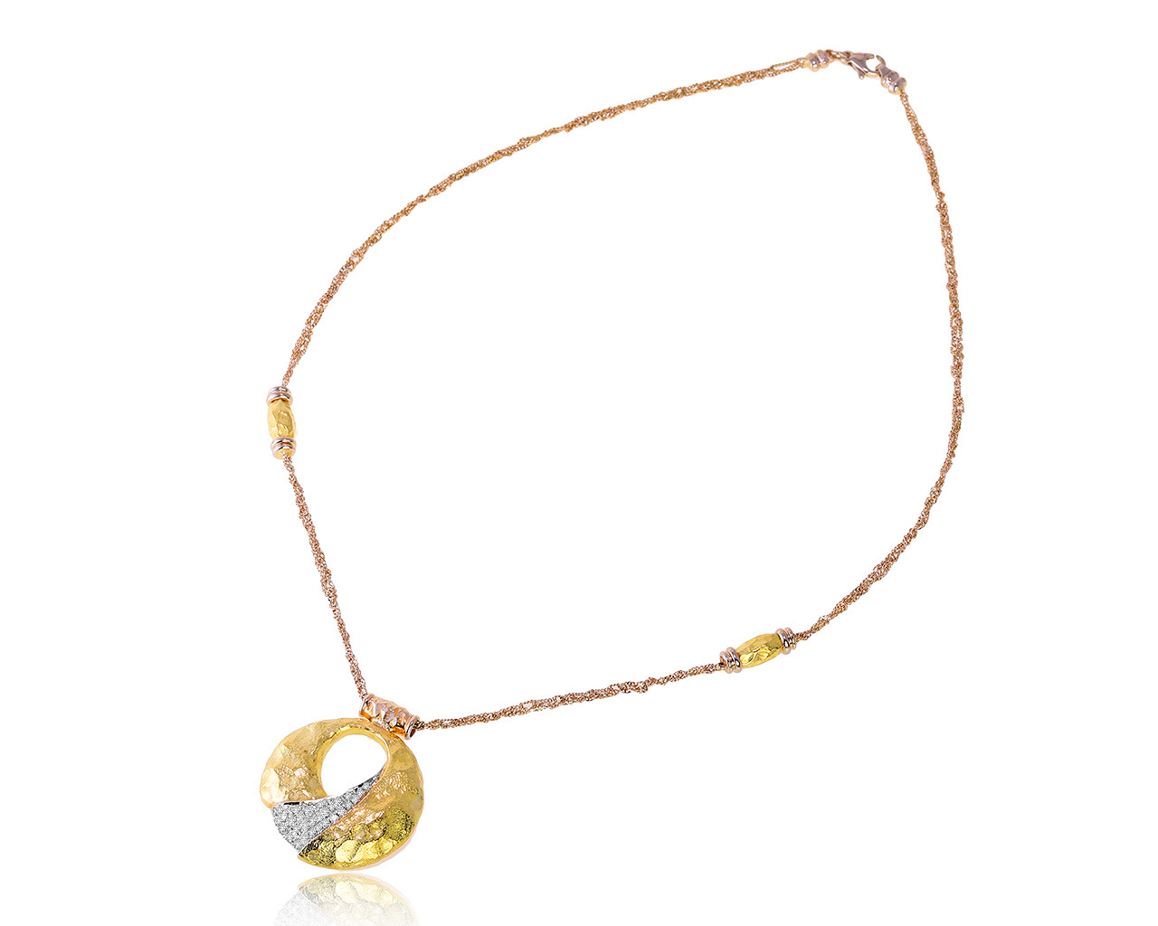 Роскошный золотой кулон с бриллиантами 0.79ct