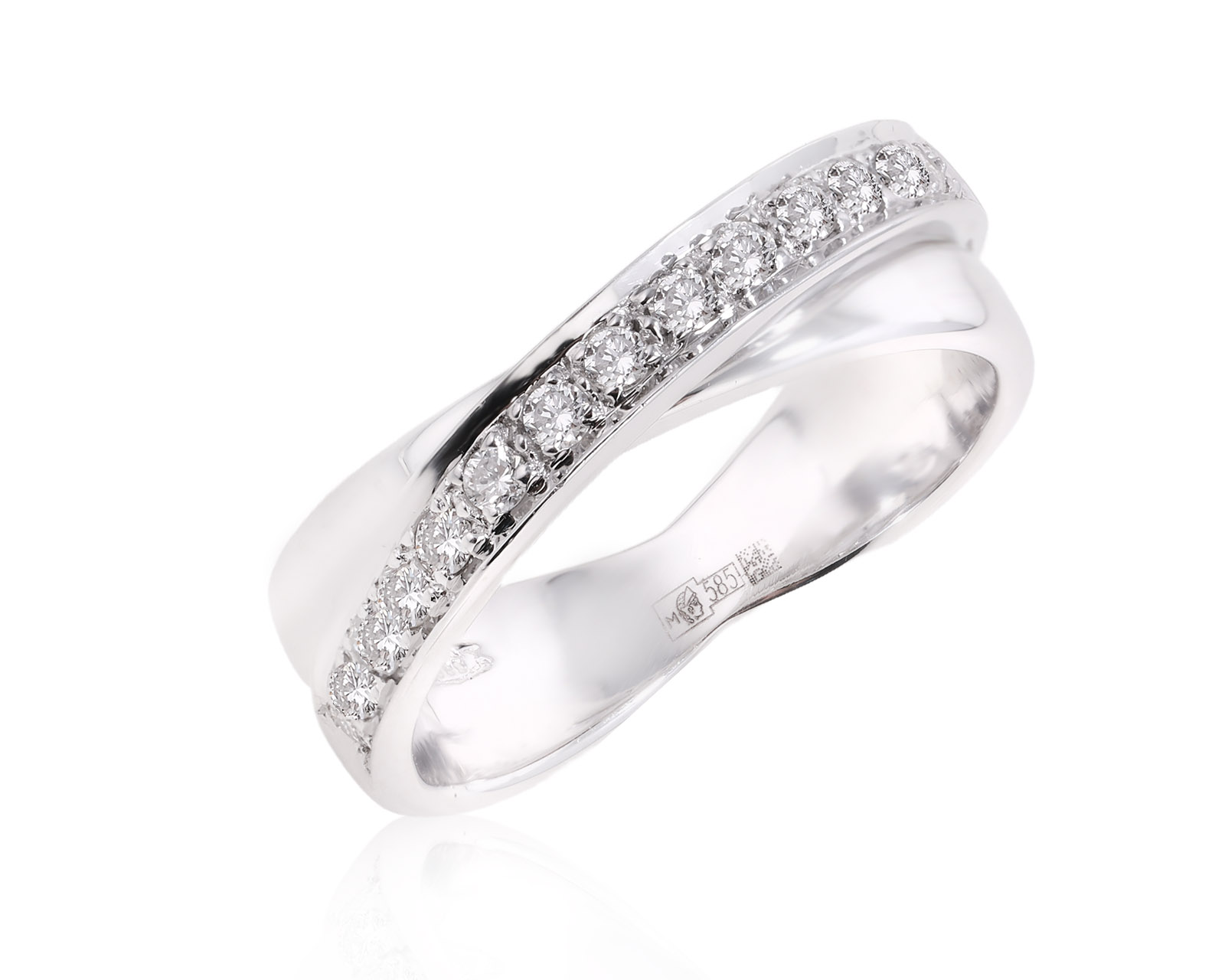 Золотое кольцо с бриллиантами 0.27ct