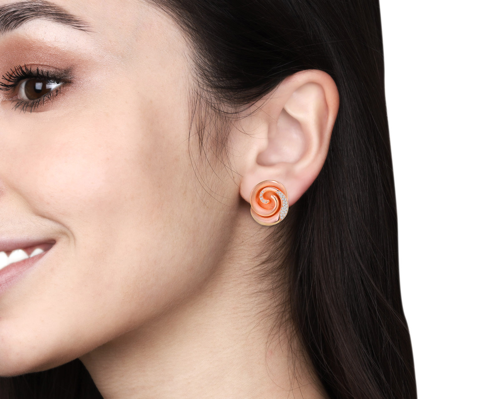 Оригинальные золотые серьги с бриллиантами Annamaria Cammilli