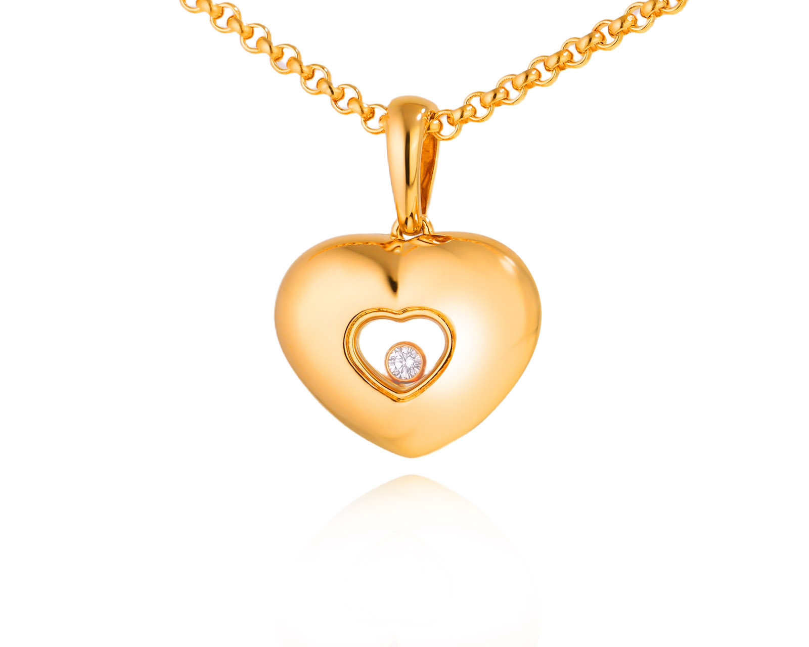 Оригинальный золотой кулон Chopard Happy Diamonds 220325/2
