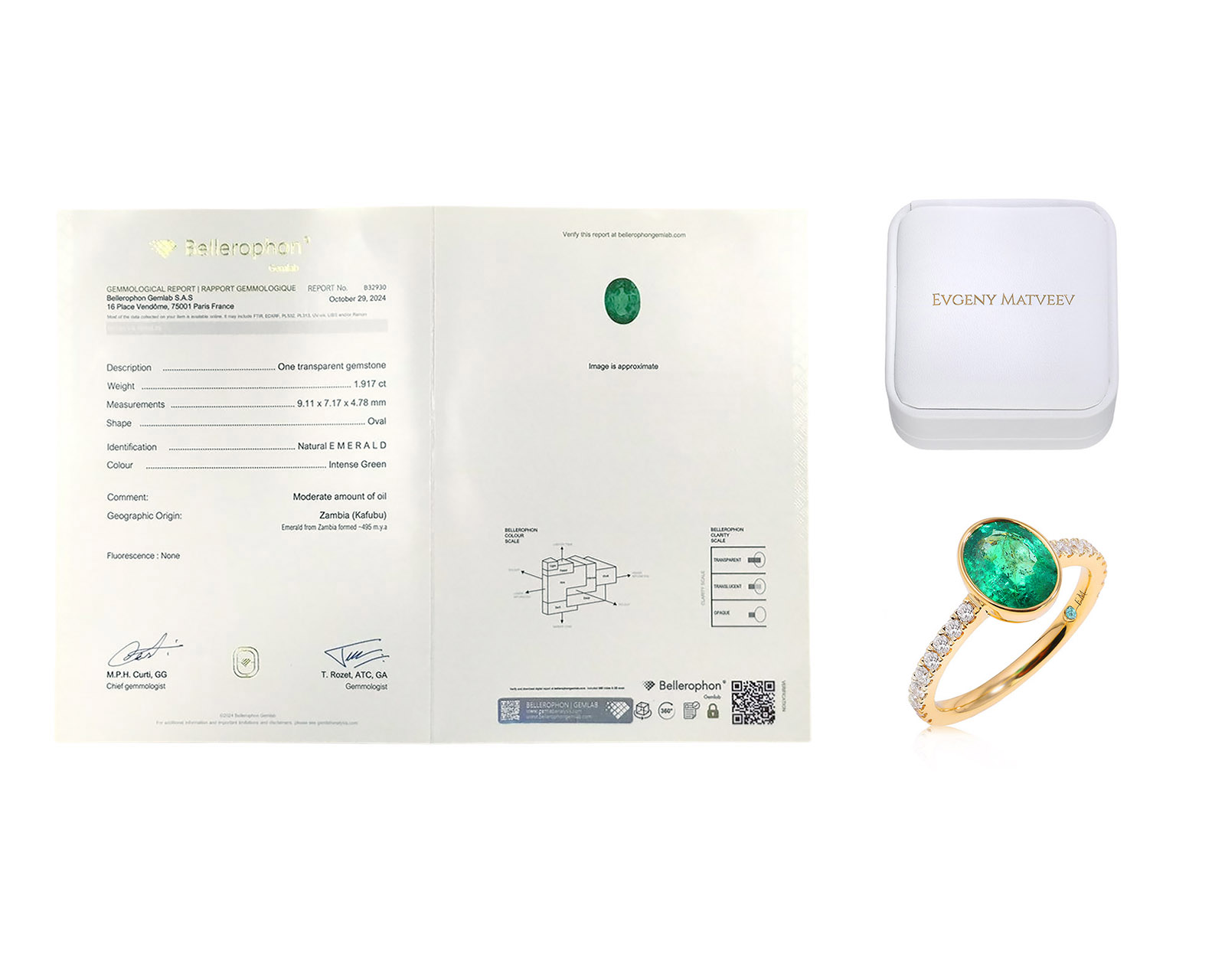 Золотое кольцо с изумрудом Замбия 1.92ct Evgeny Matveev