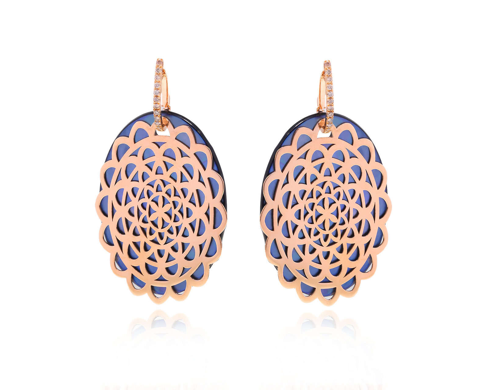 Оригинальные золотые серьги с перламутрами 186.00ct Mattioli Siriana 300524/6