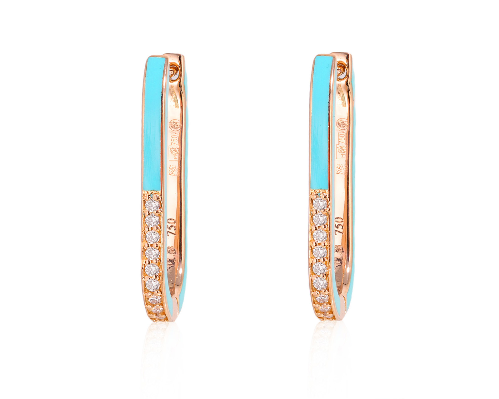 Оригинальные золотые серьги с бриллиантами 0.16ct Roberto Bravo