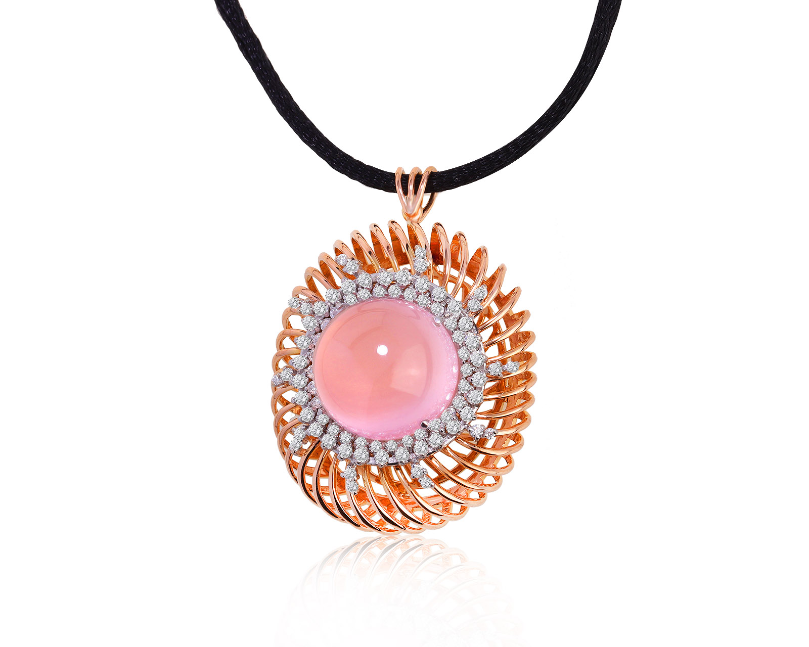 Оригинальный золотой кулон с кварцем 15.08ct Giloro