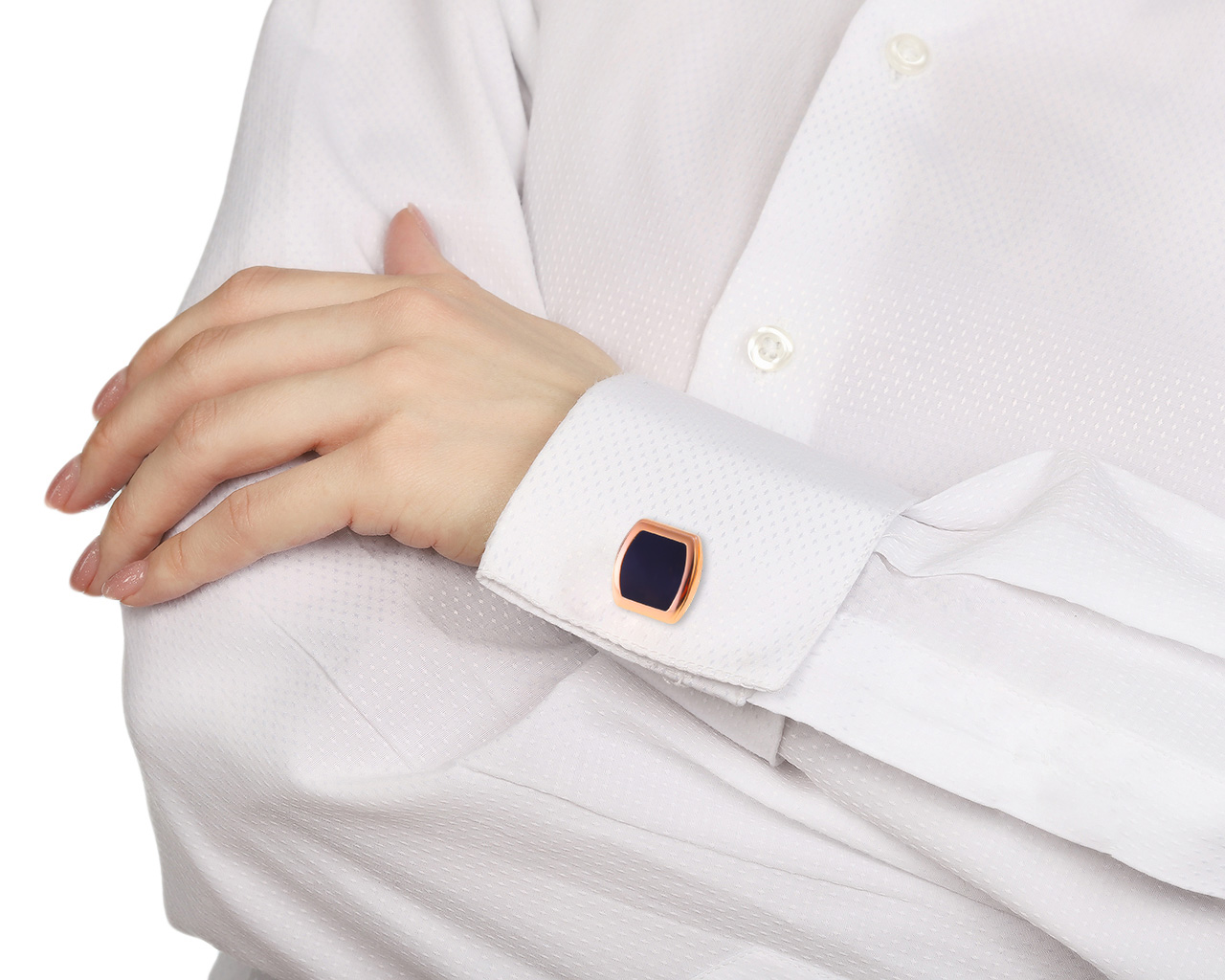 Оригинальные золотые запонки с ониксами Vacheron Constantin