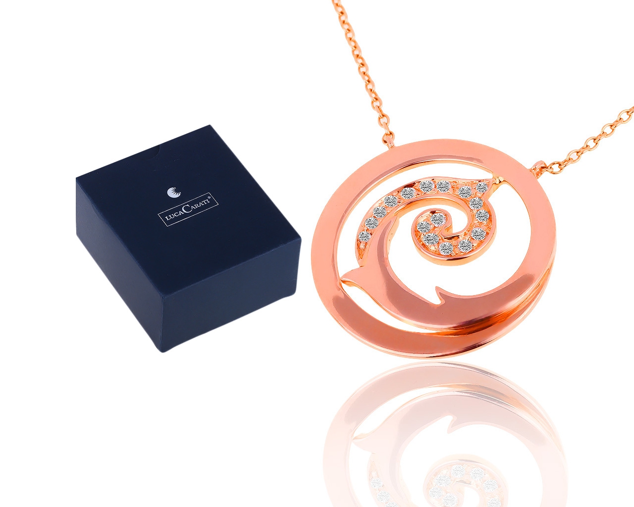 Золотая подвеска с бриллиантами 0.11ct Luca Carati