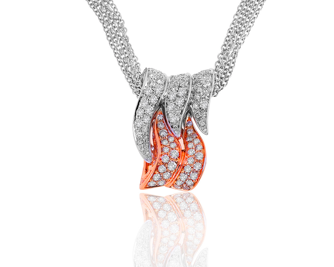 Оригинальный золотой кулон с бриллиантами 2.87ct Della Riva 121019/11