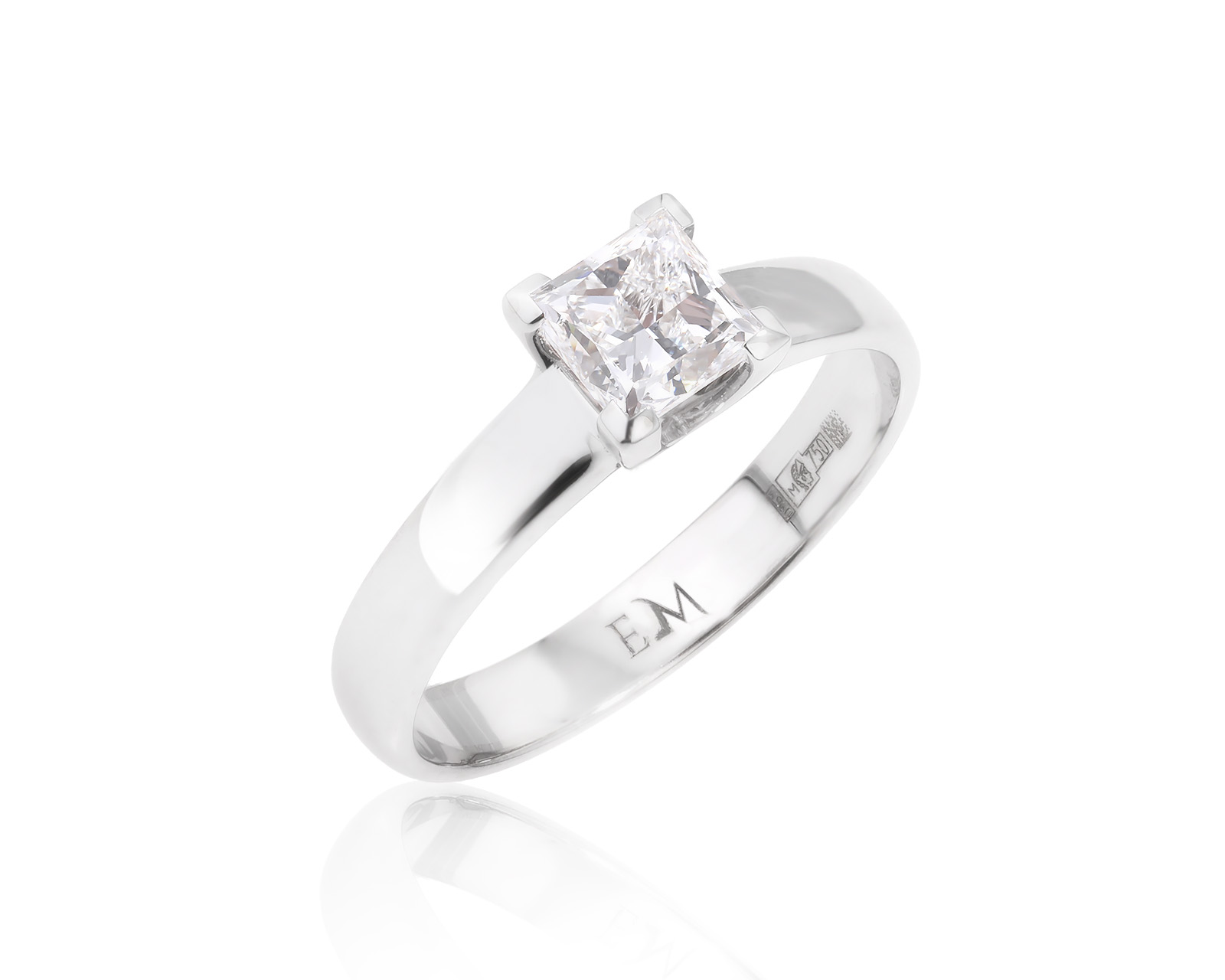 Золотое кольцо с бриллиантом 0.90ct Evgeny Matveev