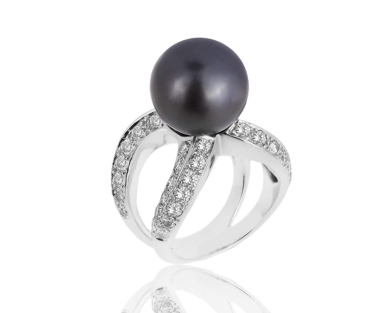 Чарующее золотое кольцо с жемчугом 14.60 мм 140919/5