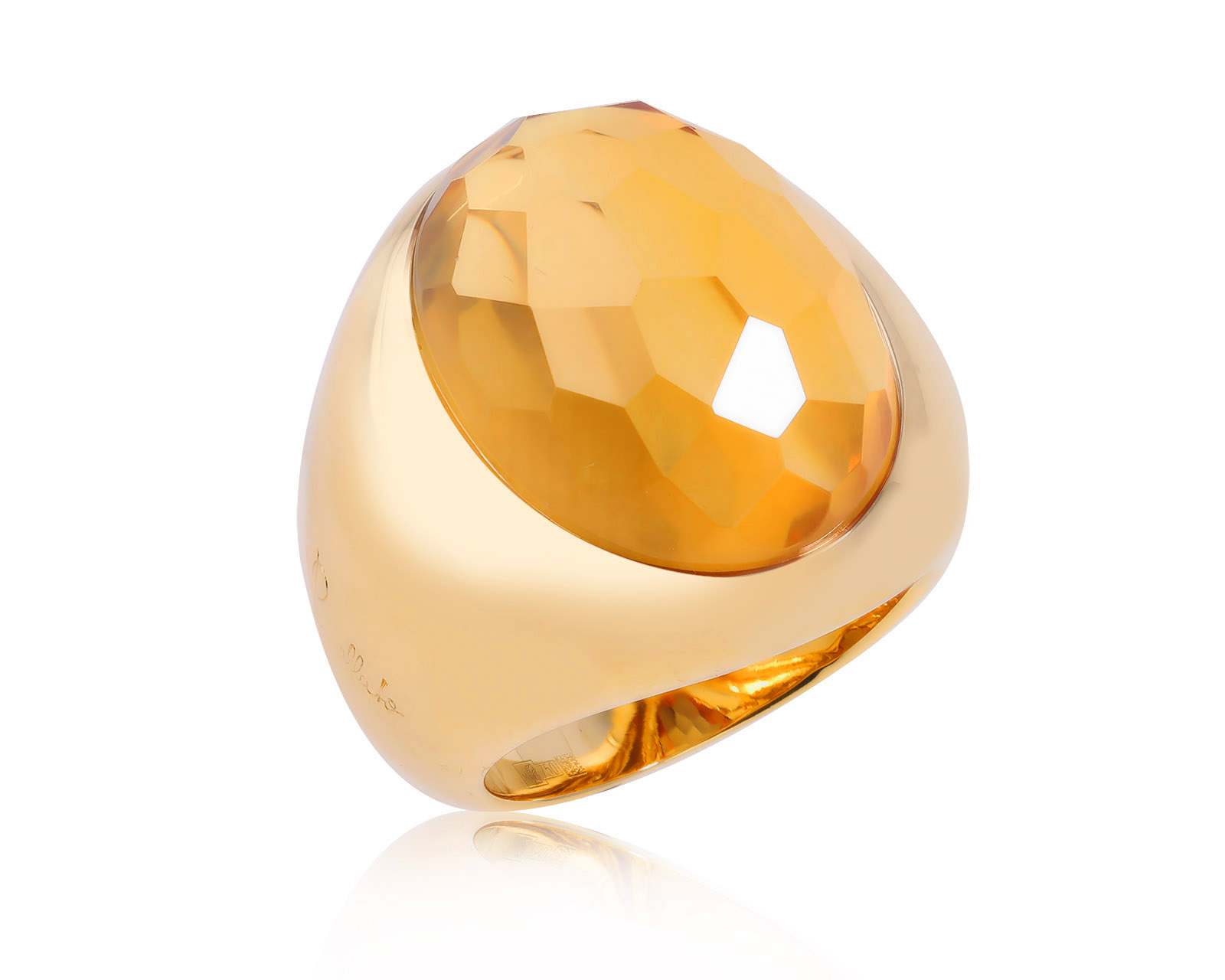 Оригинальное золотое кольцо с цитрином 15.50ct Pomellato 191124/3