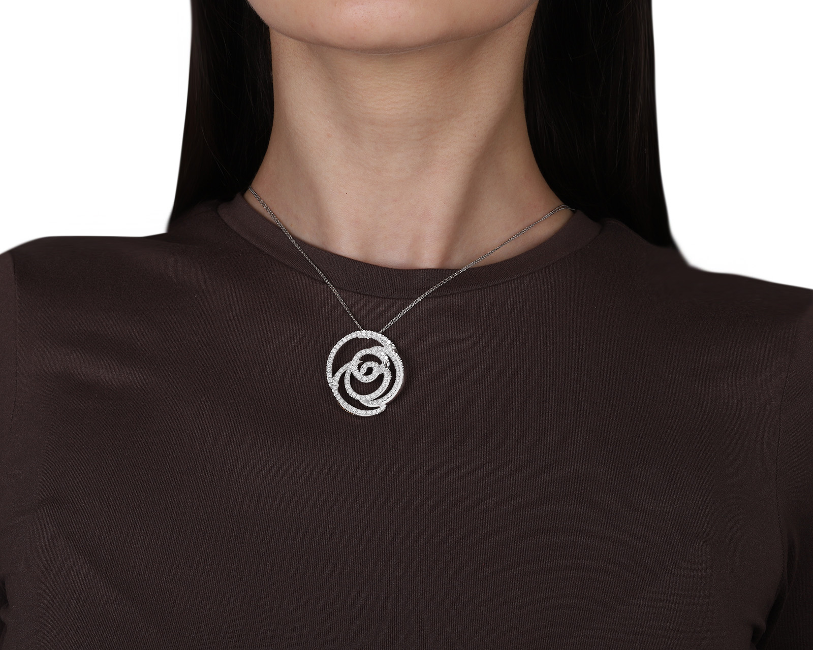 Оригинальное золотое колье с бриллиантами 1.72ct Damiani Rose