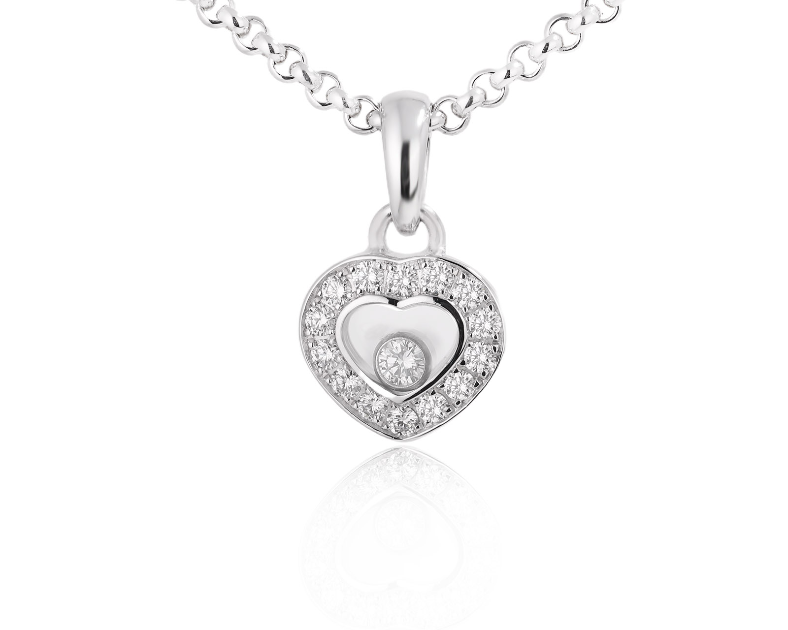 Оригинальный золотой кулон Chopard Happy Diamonds 140825/11