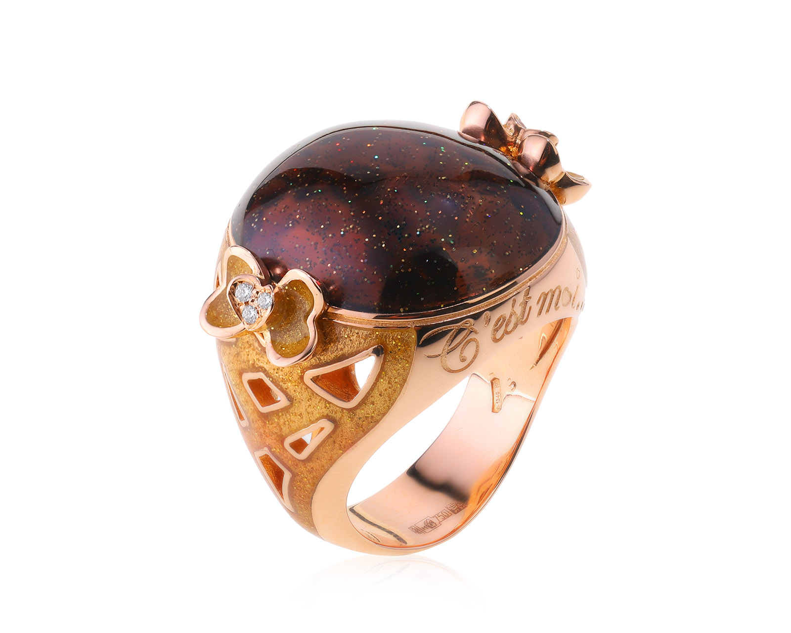 Оригинальное золотое кольцо с бриллиантами 0.04ct Pasquale Bruni C Est Moi 030923/1