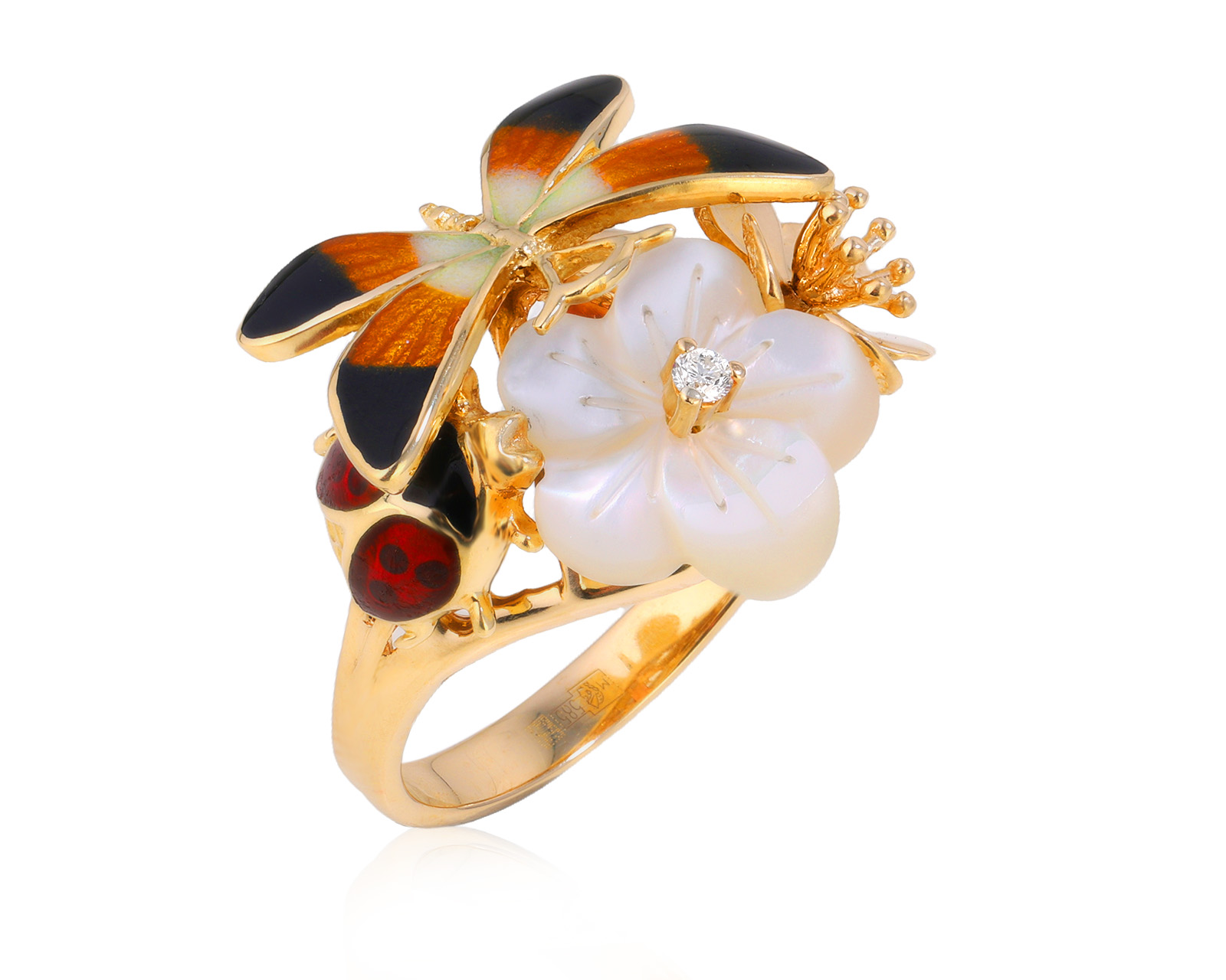 Оригинальное золотое кольцо Roberto Bravo Noahs Ark 160325/10