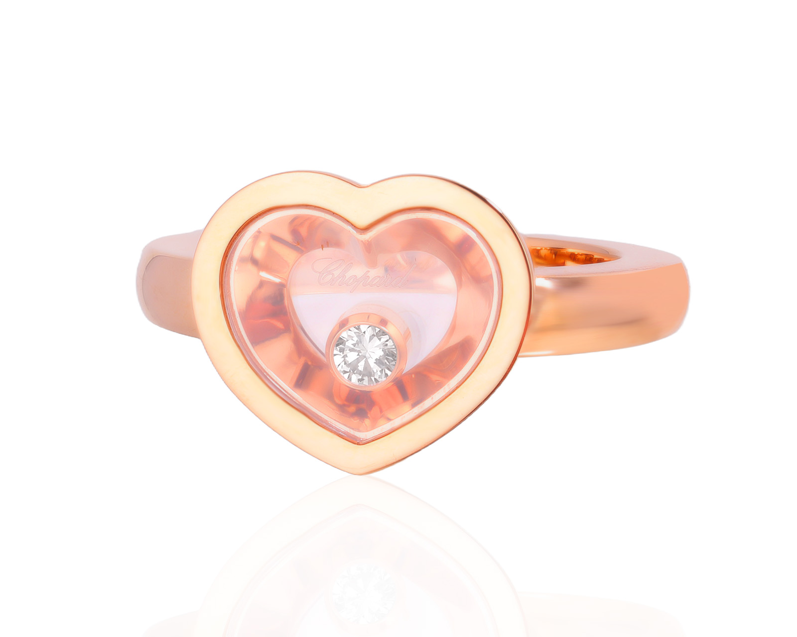 Оригинальное золотое кольцо Chopard Happy Diamonds 160725/4