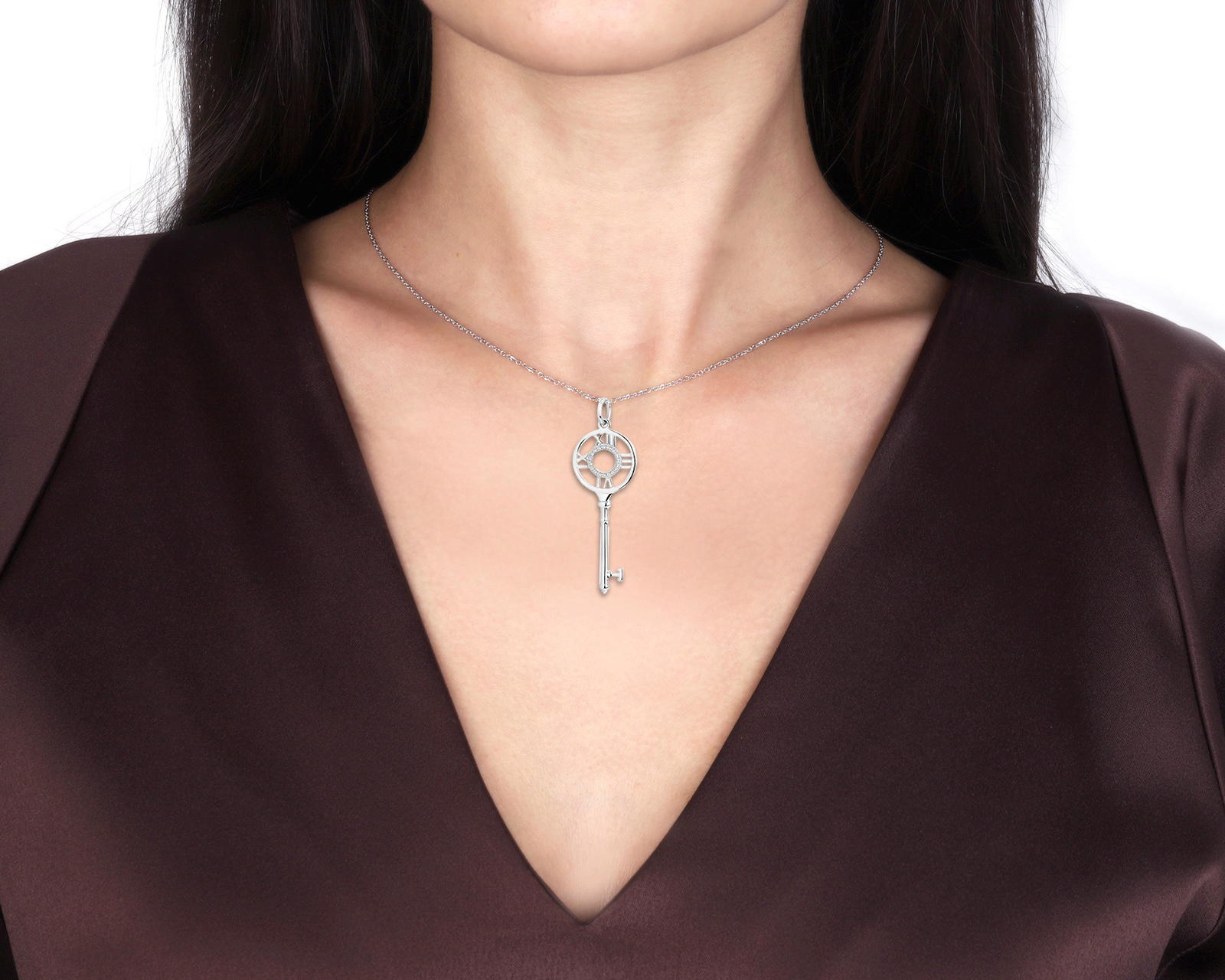 Оригинальный золотой кулон Tiffany&Co Key Atlas