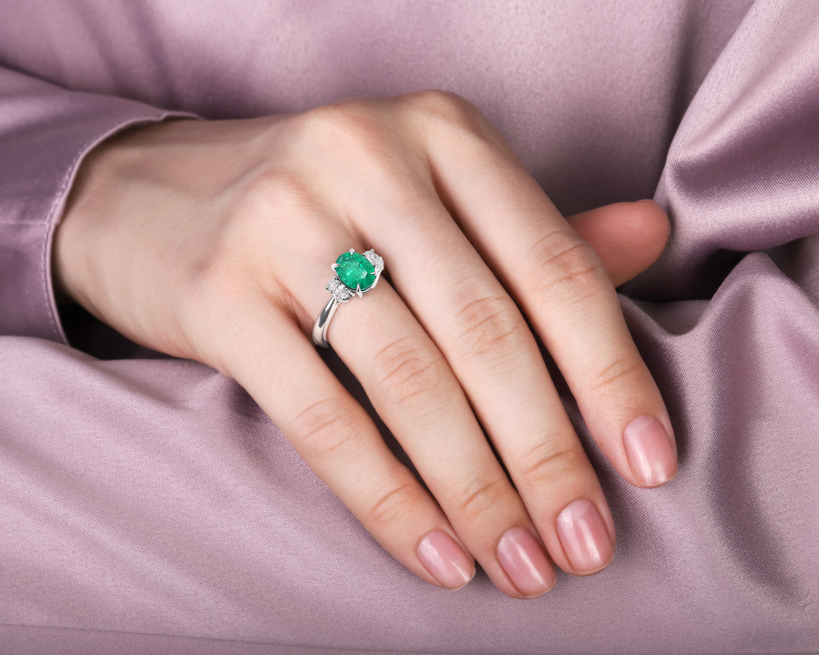 Золотое кольцо с изумрудом Замбия 1.90ct Evgeny Matveev