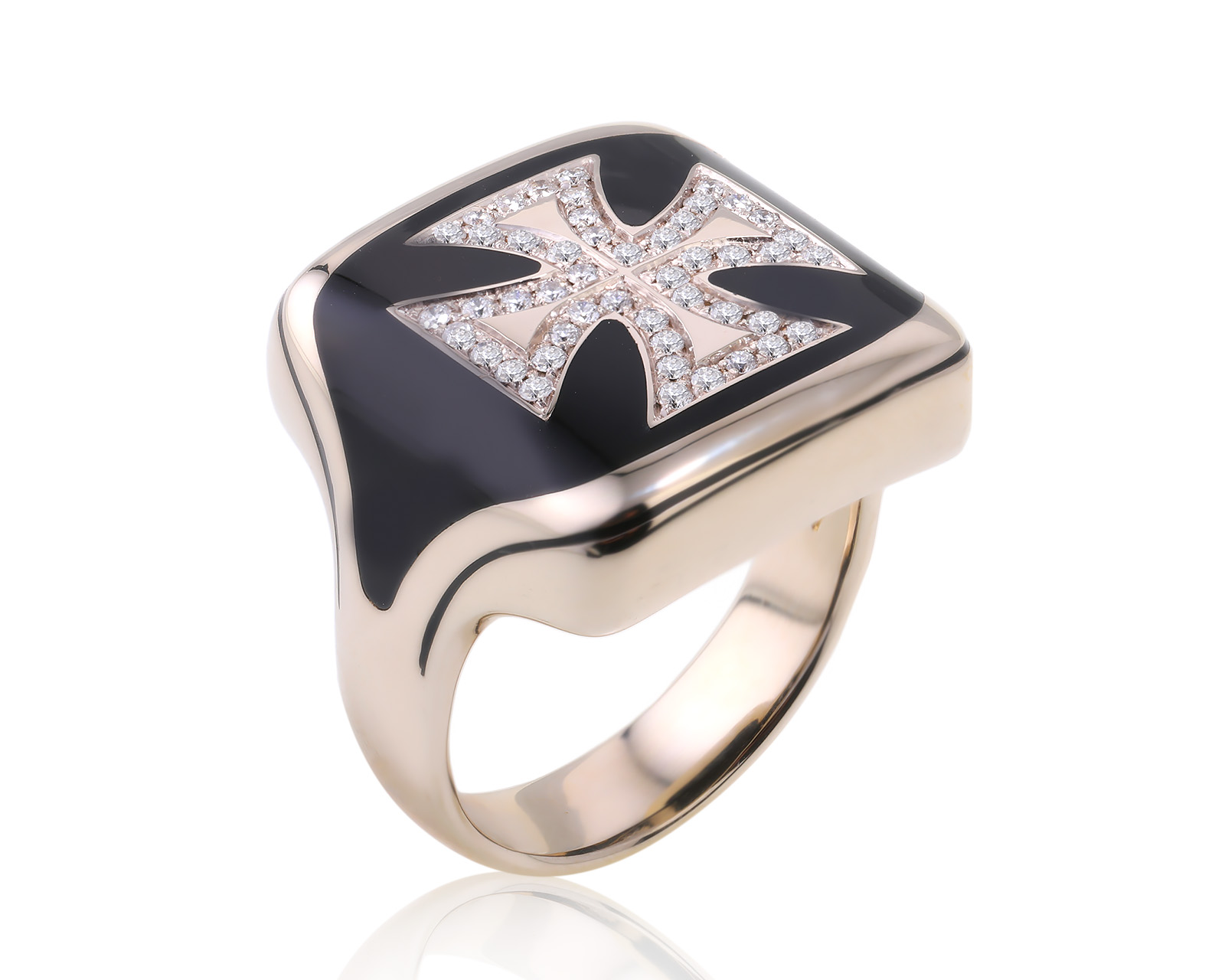 Оригинальное золотое кольцо с эмалью Gavello