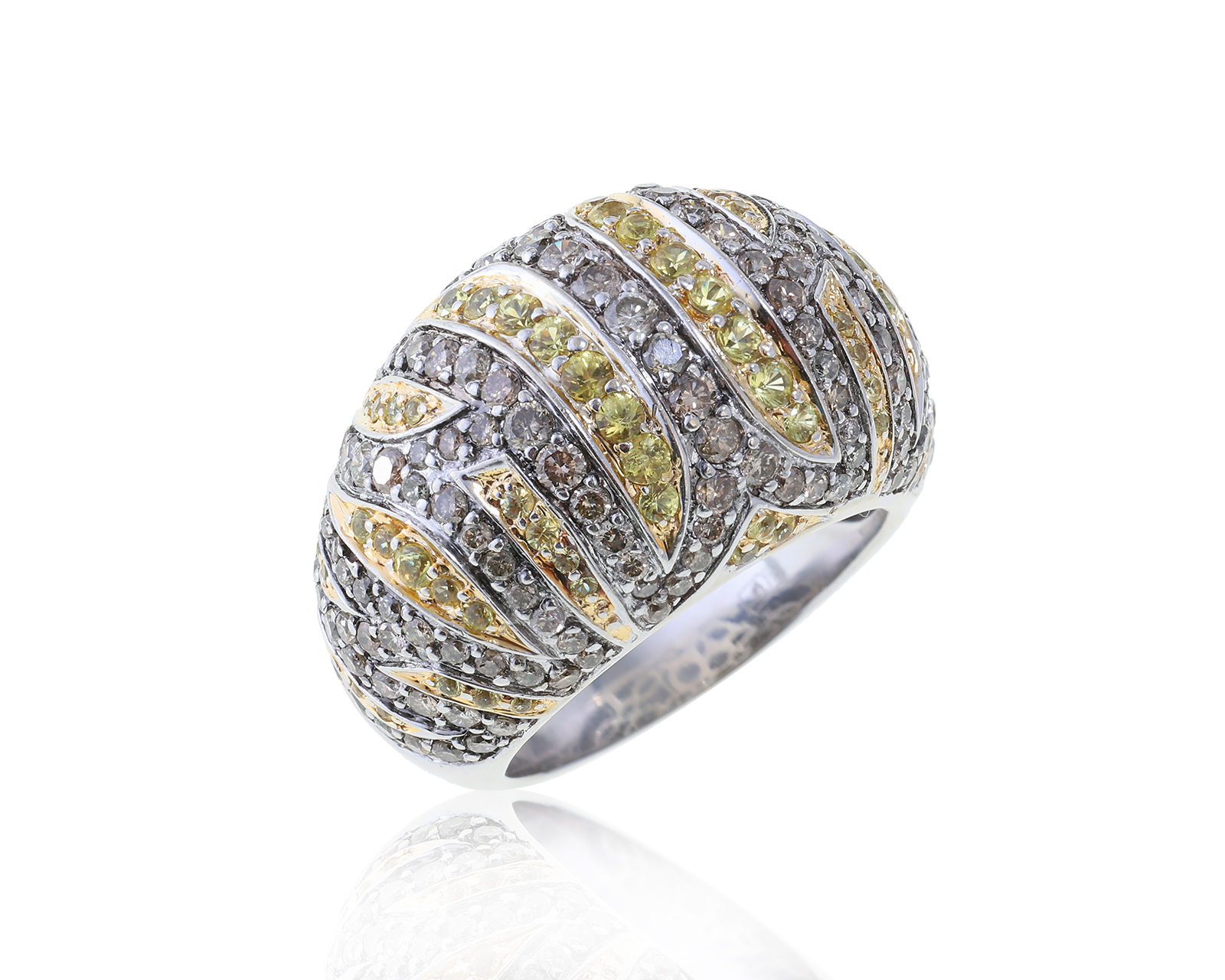 Потрясающее золотое кольцо с бриллиантами 2.00ct