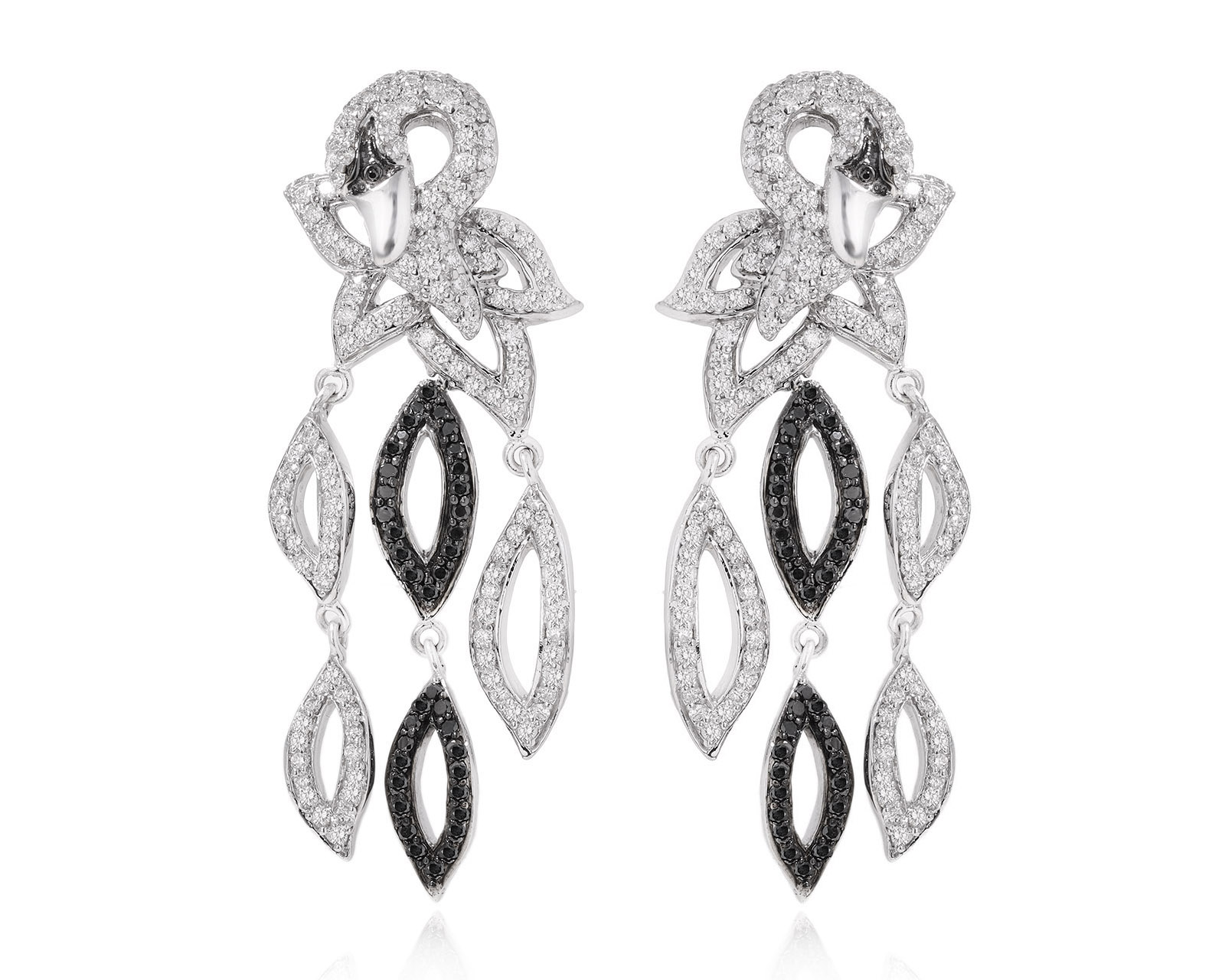 Золотые серьги с бриллиантами 4.21ct 181224/5