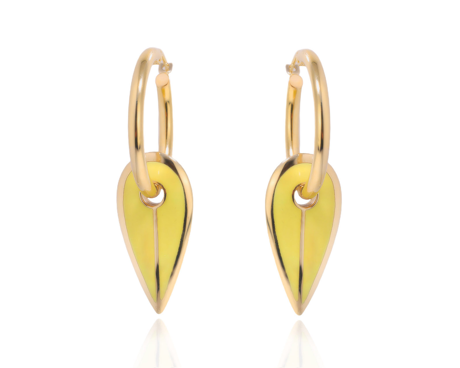 Оригинальные золотые серьги с эмалью Nouvelle Bague 280225/5