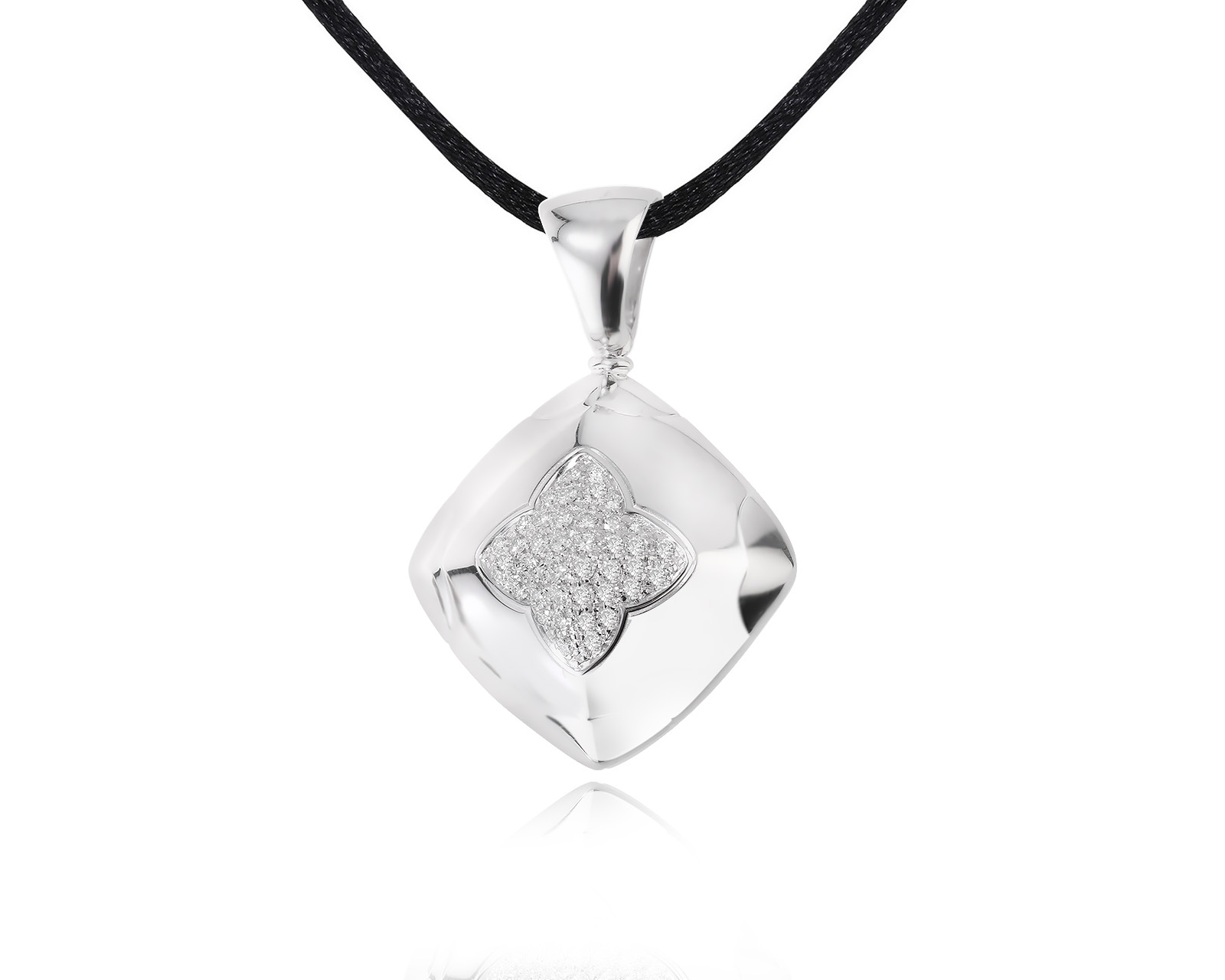 Оригинальный золотой кулон c бриллиантами 0.68ct Bvlgari Piramid 180923/1