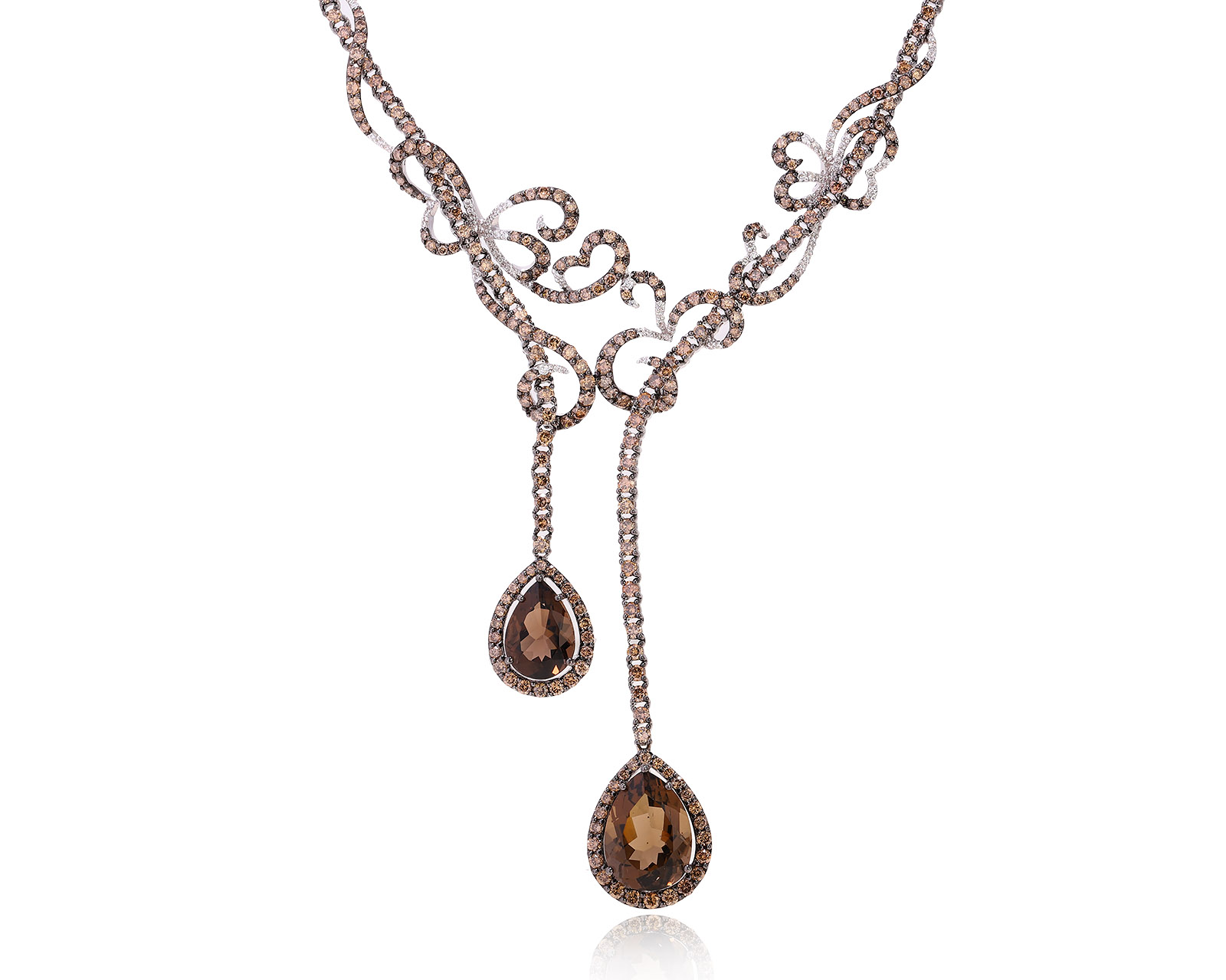 Золотое колье с дымчатым кварцем 9.70ct 060225/3