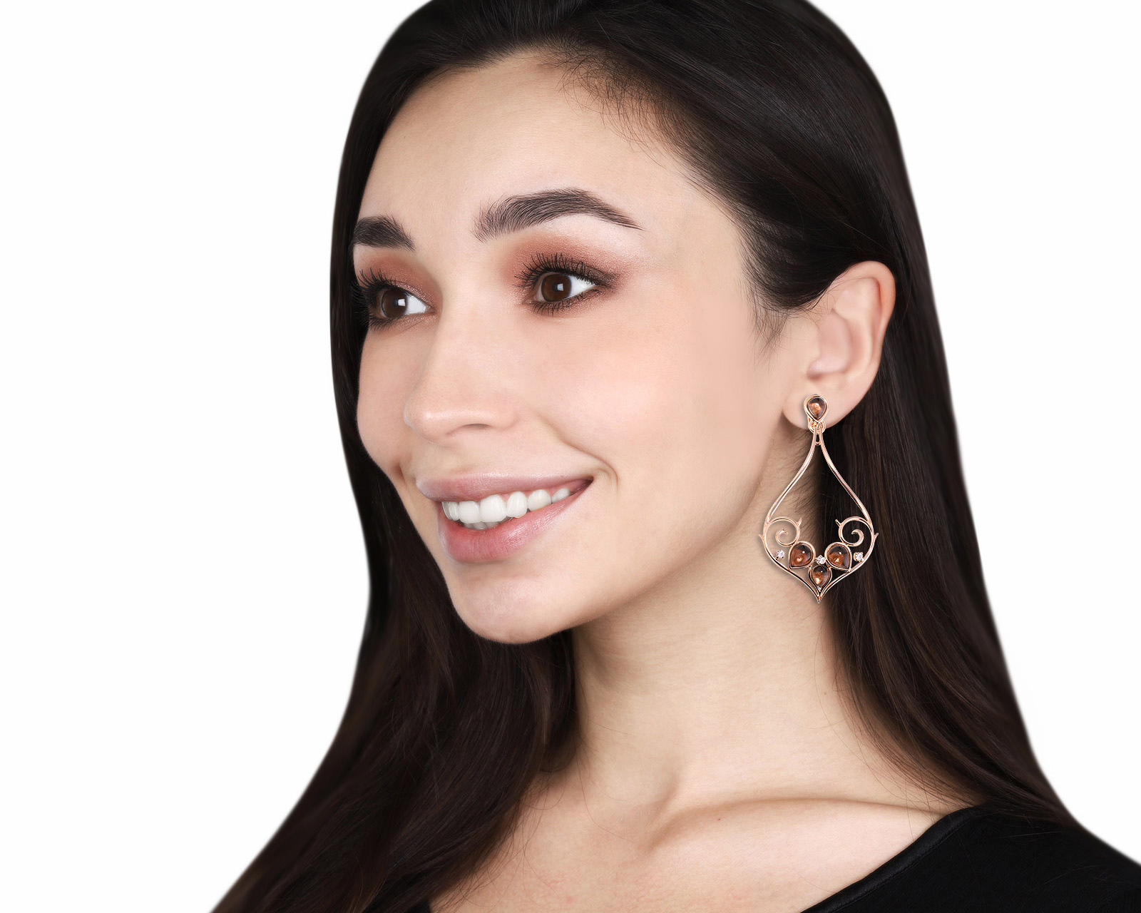 Оригинальные золотые серьги с бирюзой 25.00ct Damiani