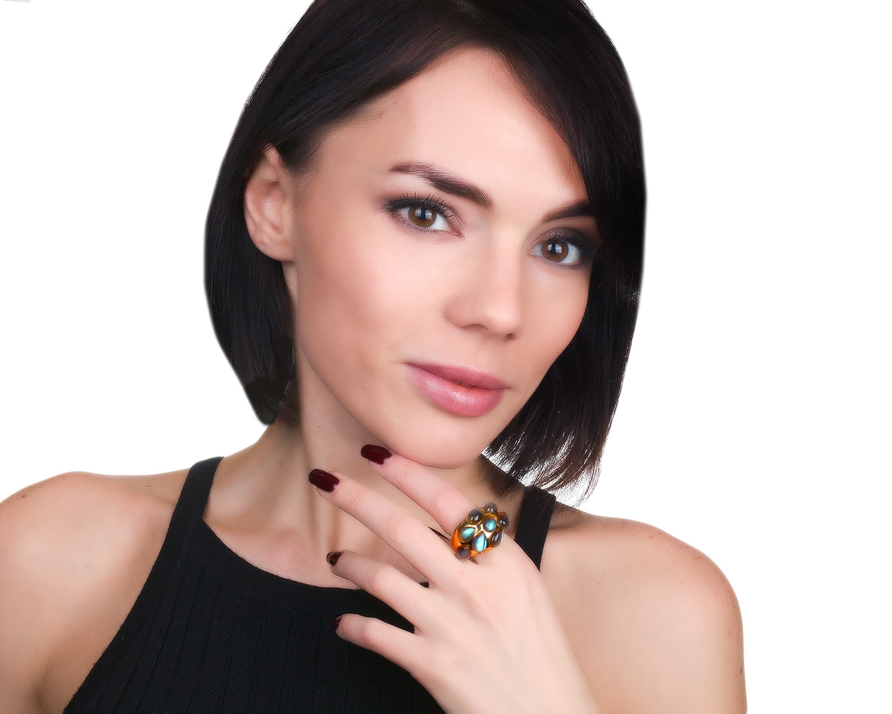 Оригинальное золотое кольцо с лабрадоритами 12.11ct Pomellato