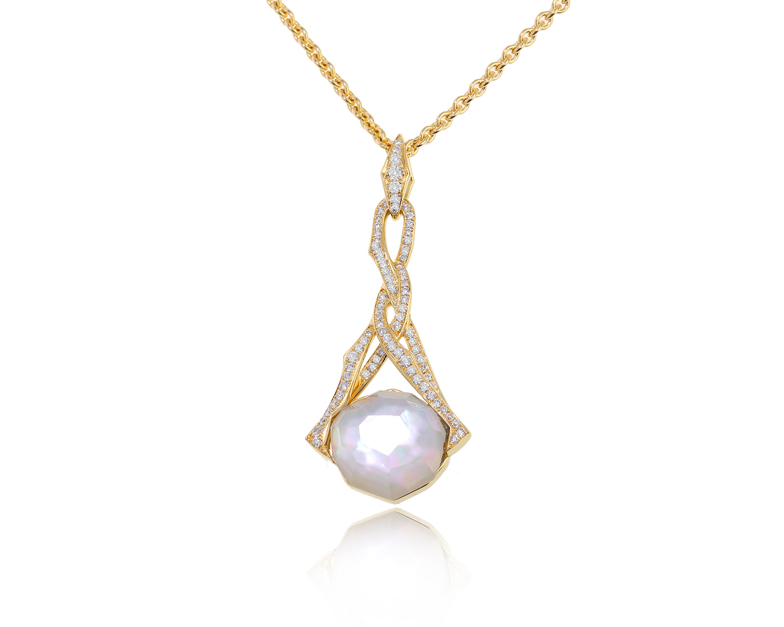 Оригинальный золотой кулон с кварцем 5.50ct Stephen Webster 260123/7