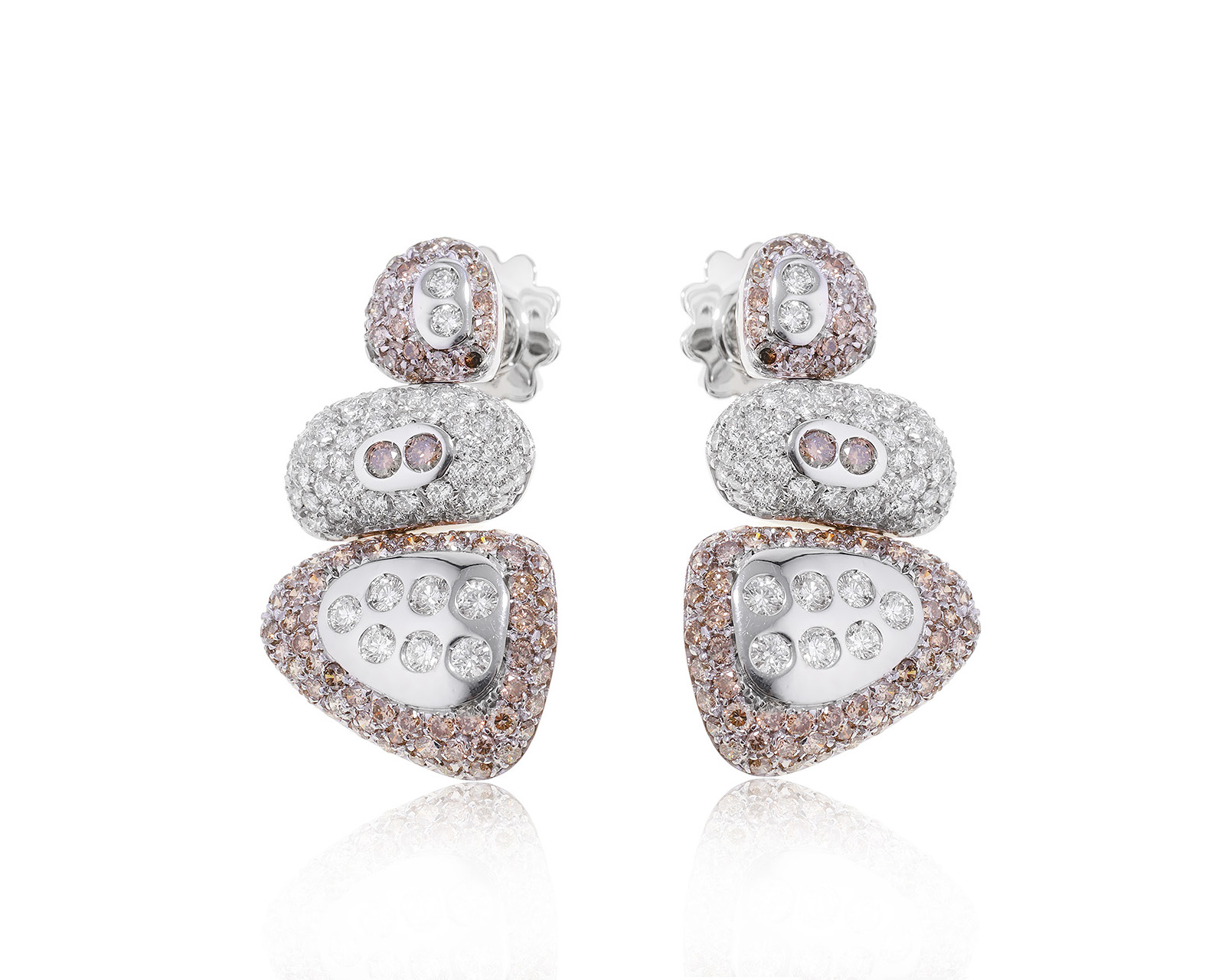 Оригинальные золотые серьги с бриллиантами 3.70ct Luca Carati 130424/2